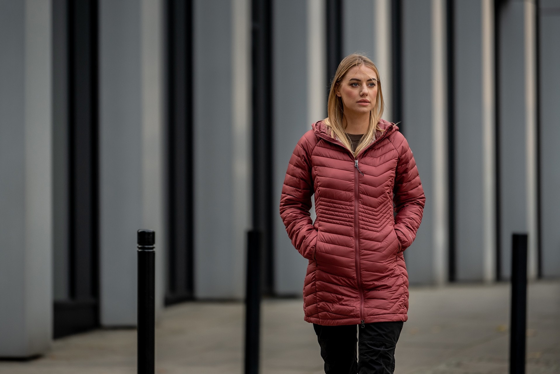 Kurtka damska Columbia Powder Lite Mid Jacket - Beetroot