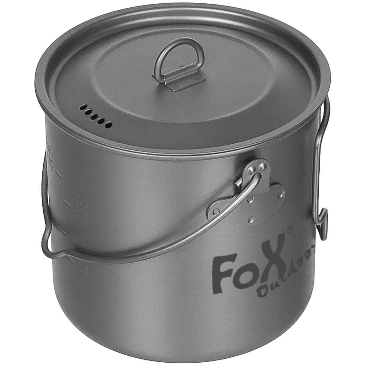 Туристична каструля MFH Fox Outdoor Titanium - 1,1 л