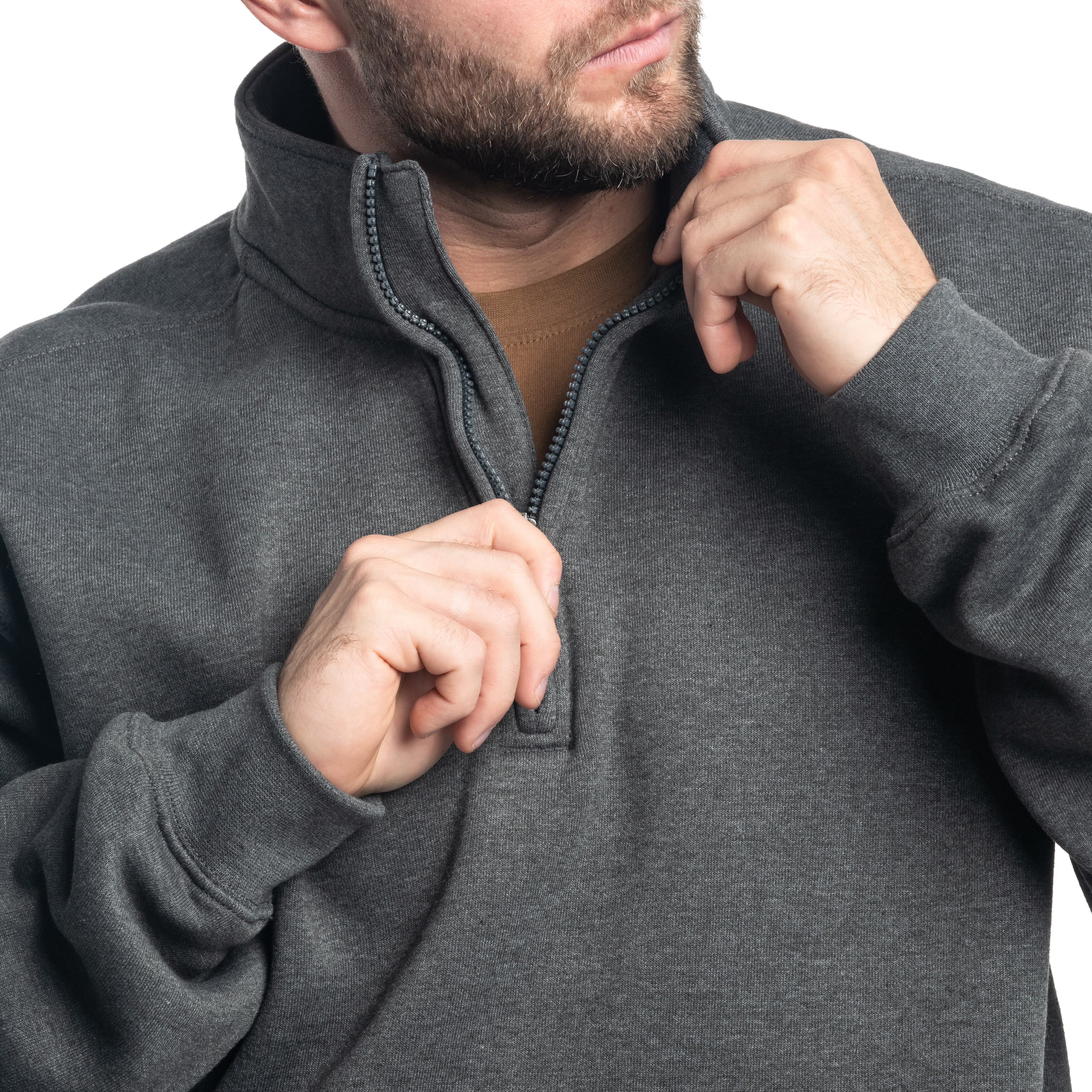 Bluza Carhartt Midweight Quarter Zip Mock Neck - Carbon