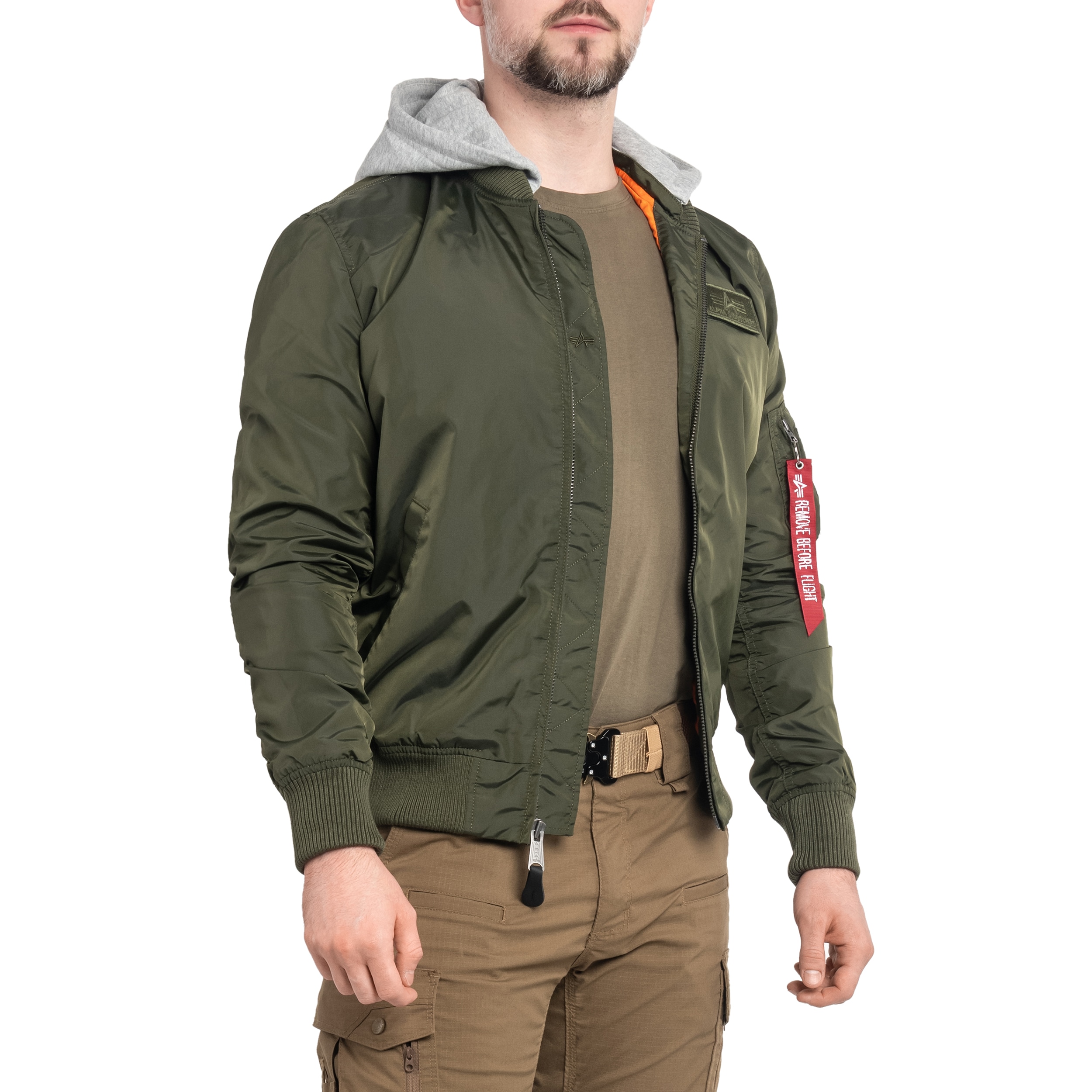 Kurtka Alpha Industries MA-1 TT Hood - Dark Green