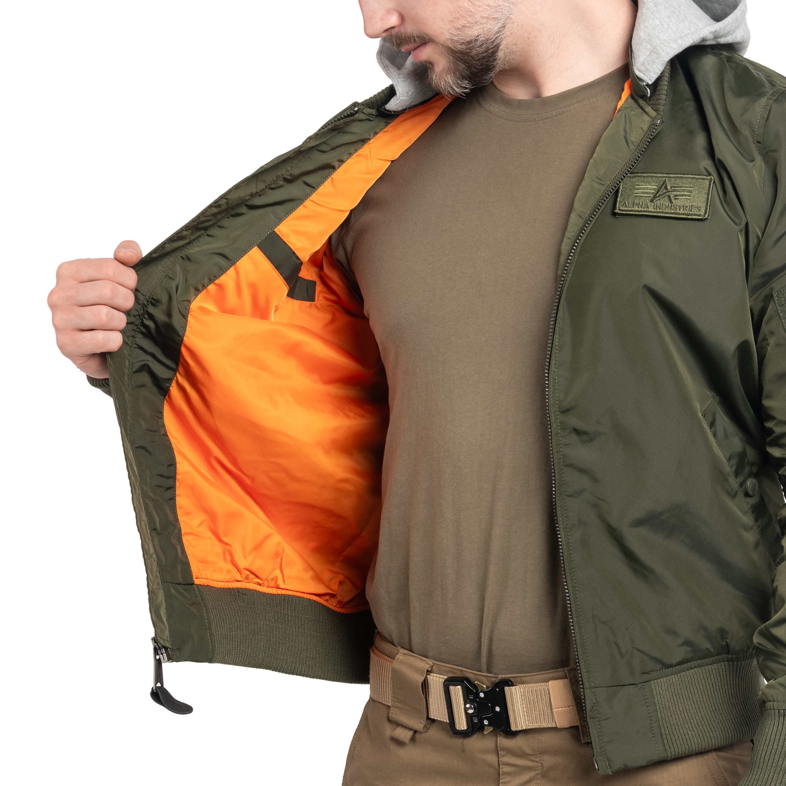Kurtka Alpha Industries MA-1 TT Hood - Dark Green