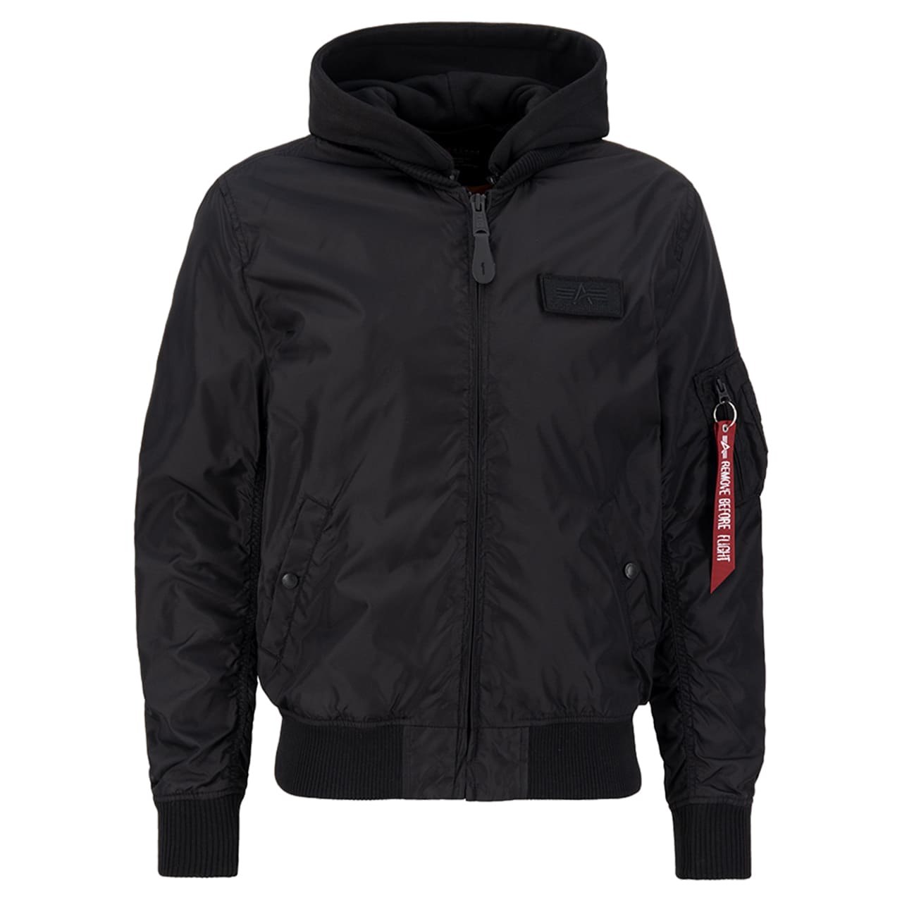 Куртка Alpha Industries MA-1 TT Hood - Black/Black