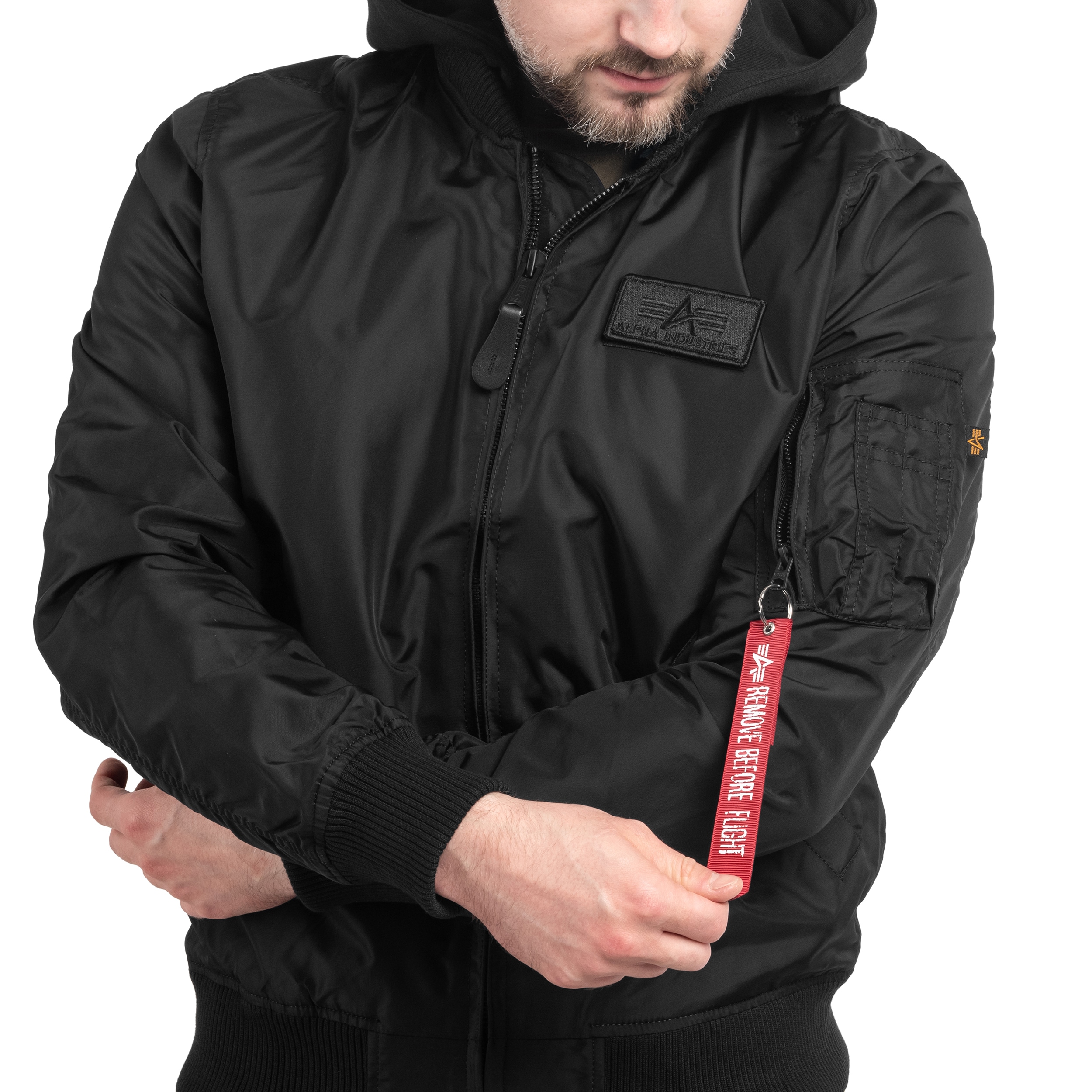 Kurtka Alpha Industries MA-1 TT Hood - Black/Black