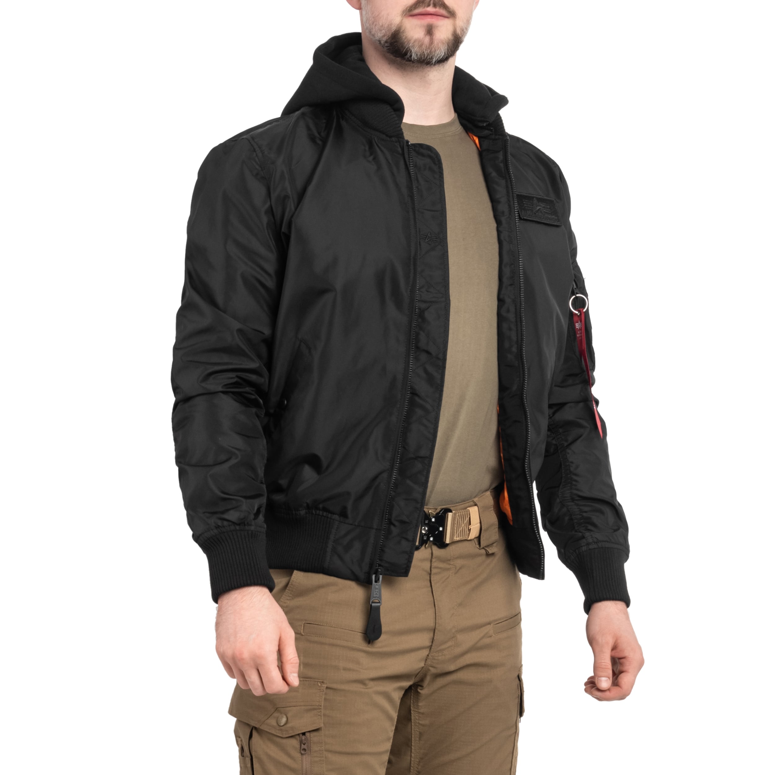 Kurtka Alpha Industries MA-1 TT Hood - Black/Black