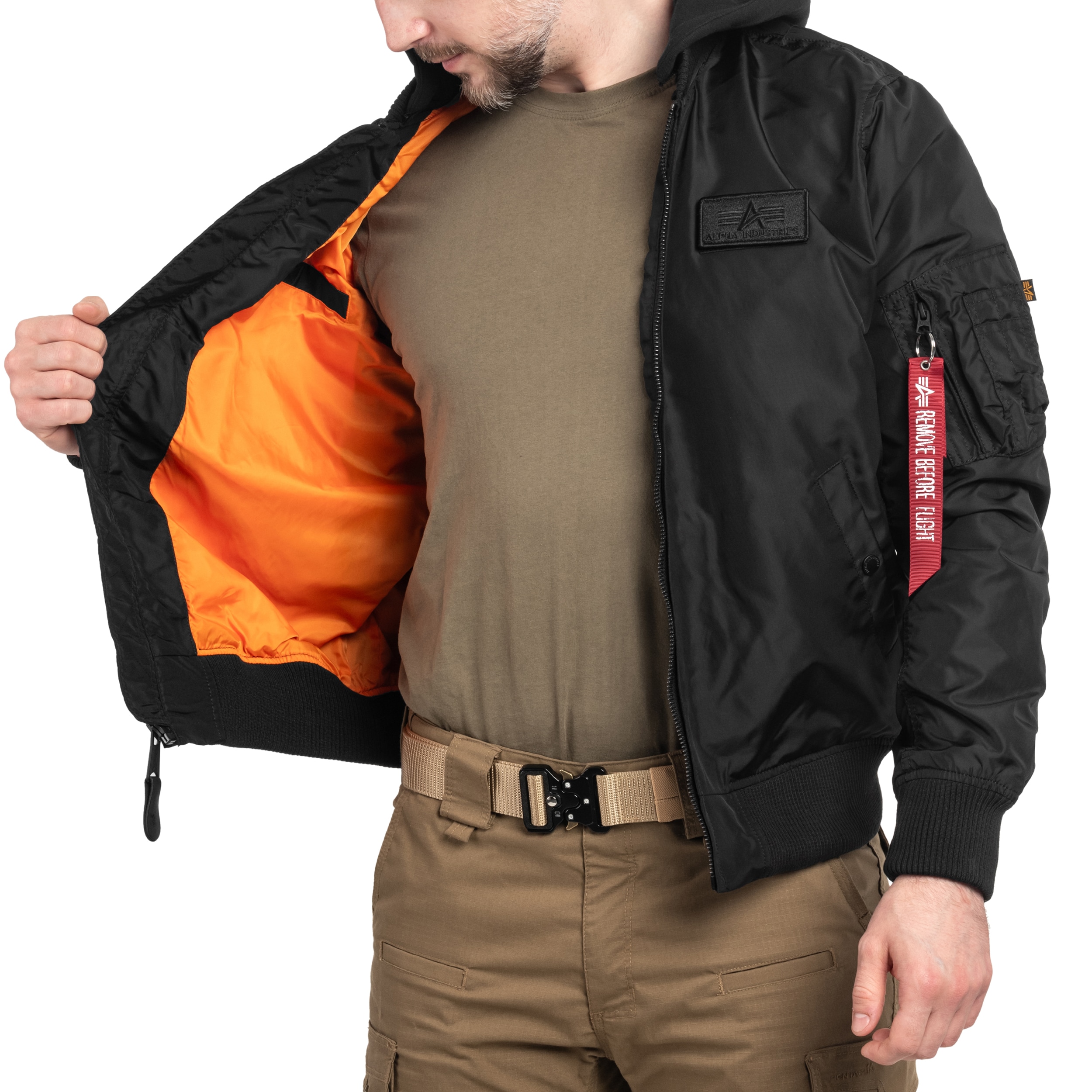 Kurtka Alpha Industries MA-1 TT Hood - Black/Black