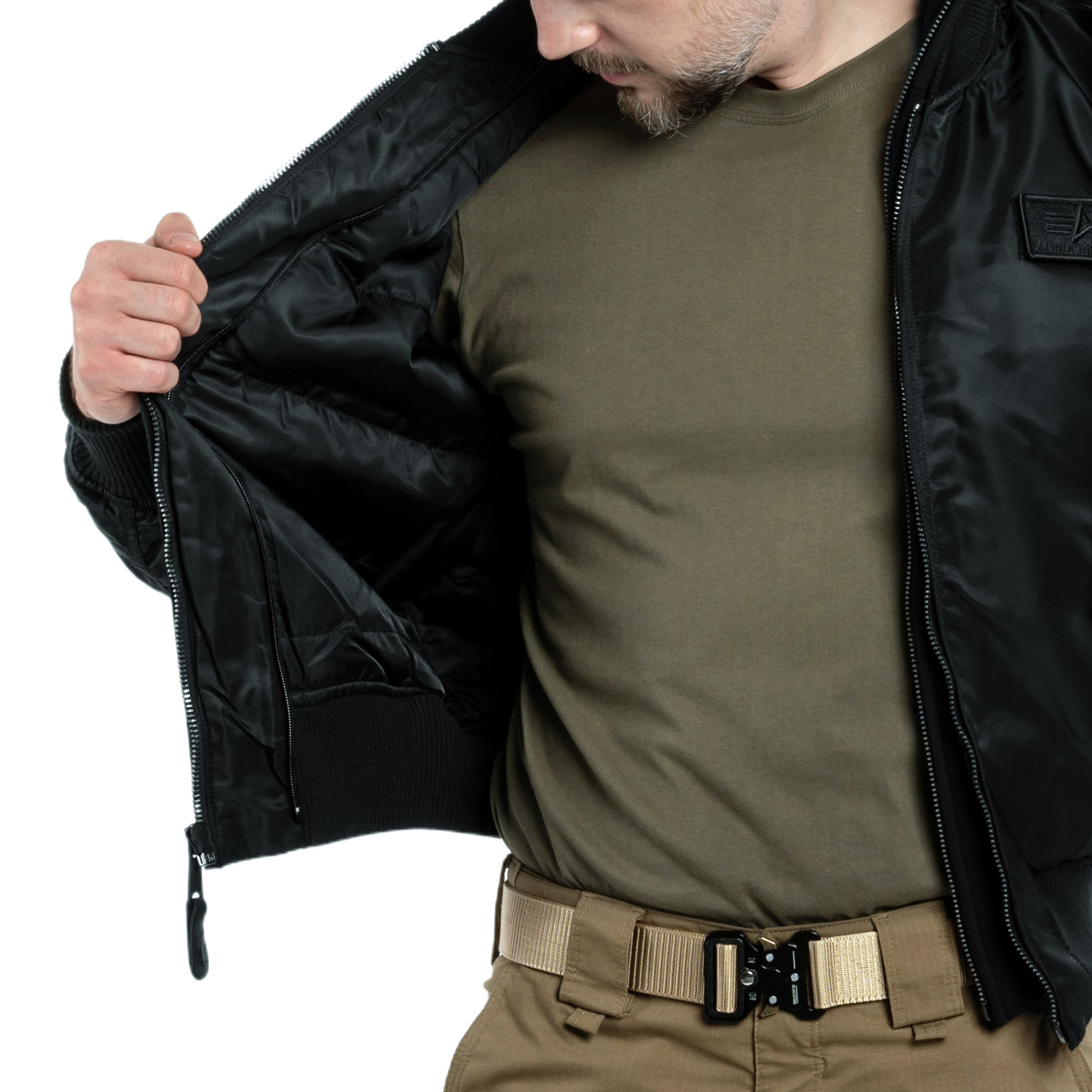 Kurtka Alpha Industries MA-1 D-Tec SE - Black/Reflective