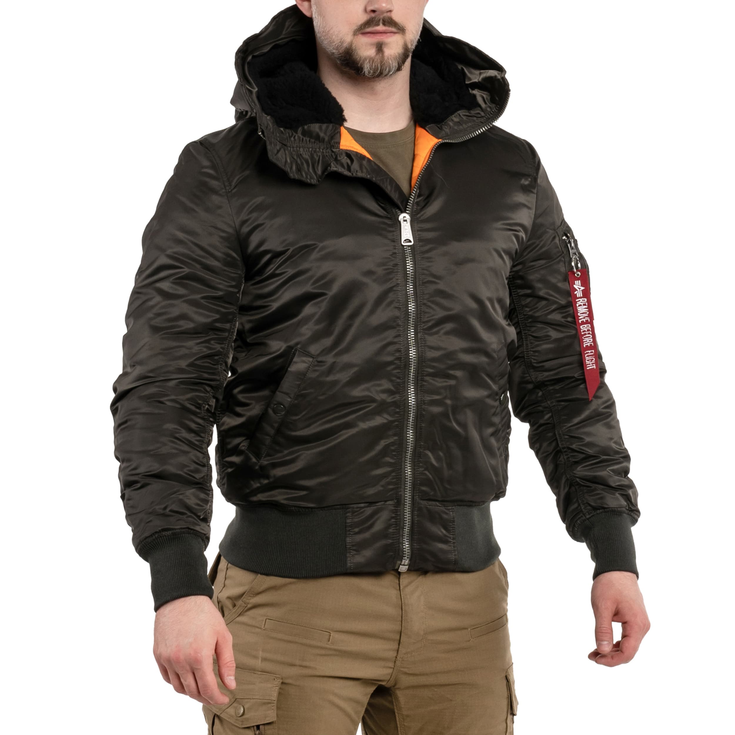 Kurtka Alpha Industries MA-1 Hooded - Black Olive