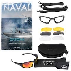 Okulary ochronne OPC Outdoor Extreme Naval Set + książka "Zatoka. GROM na wodach Zatoki Perskiej" - zestaw