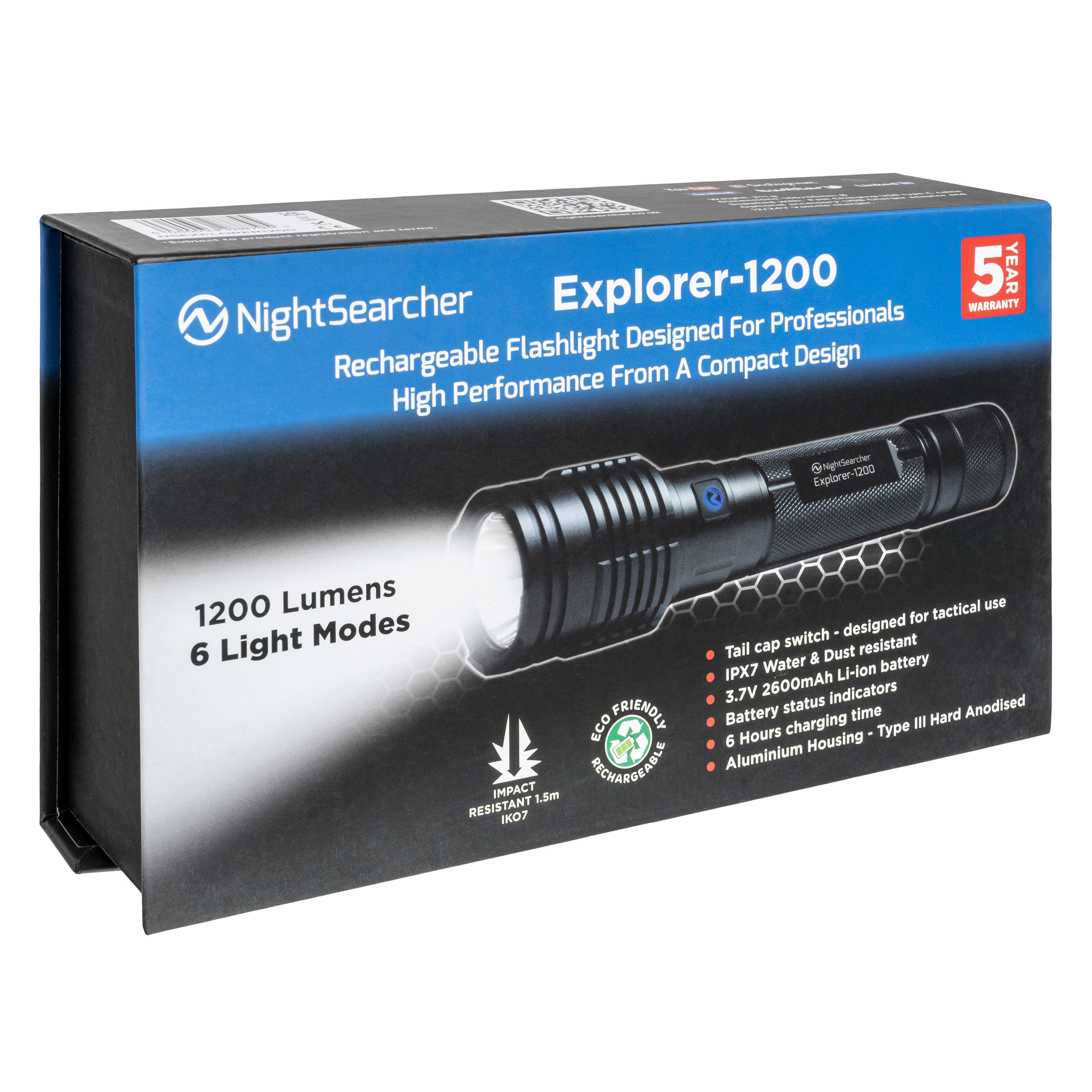 Ліхтарик NightSearcher Explorer 1200 - 1200 люменів