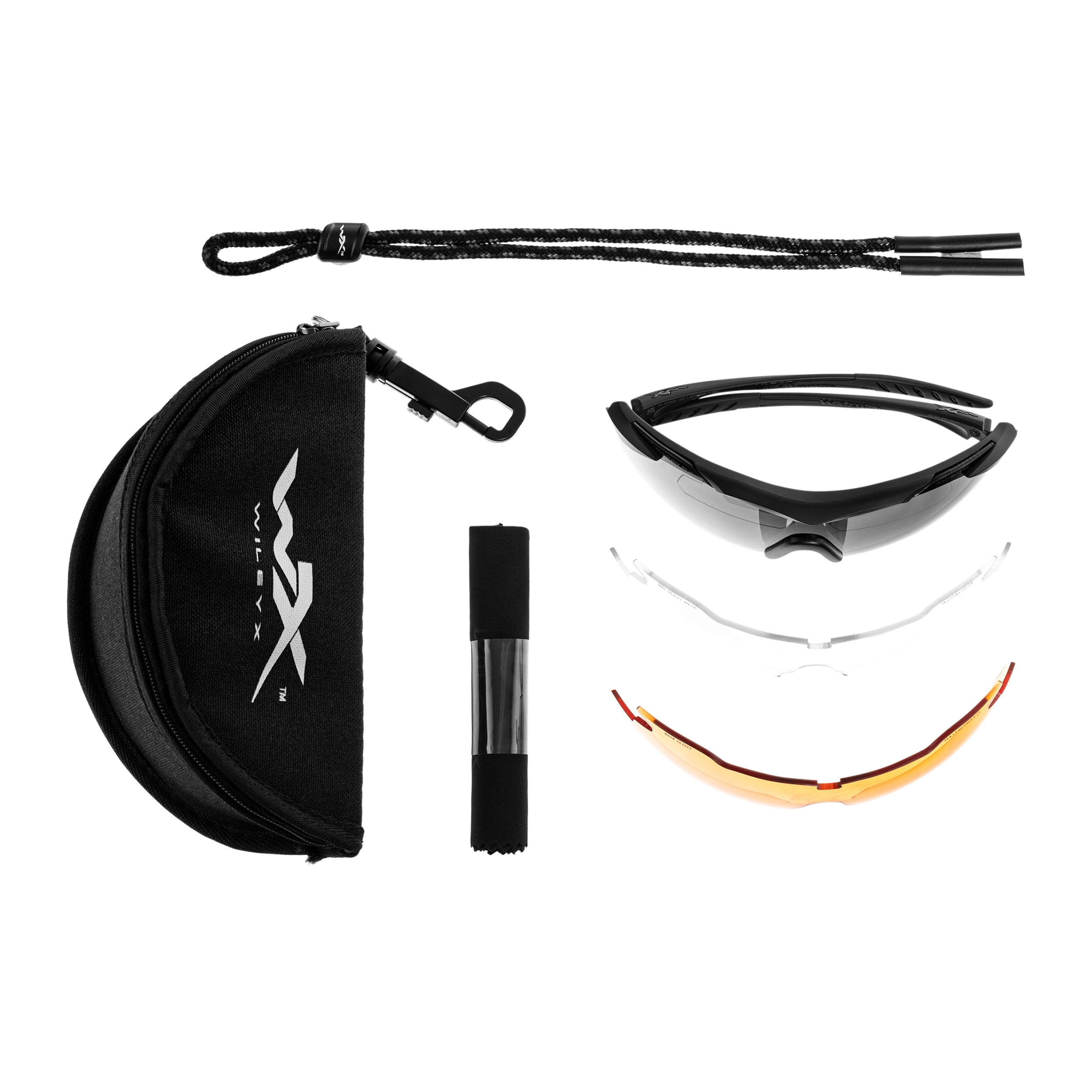 Okulary taktyczne Wiley X Vapor 2.5 Set 3in1 - Matte Black