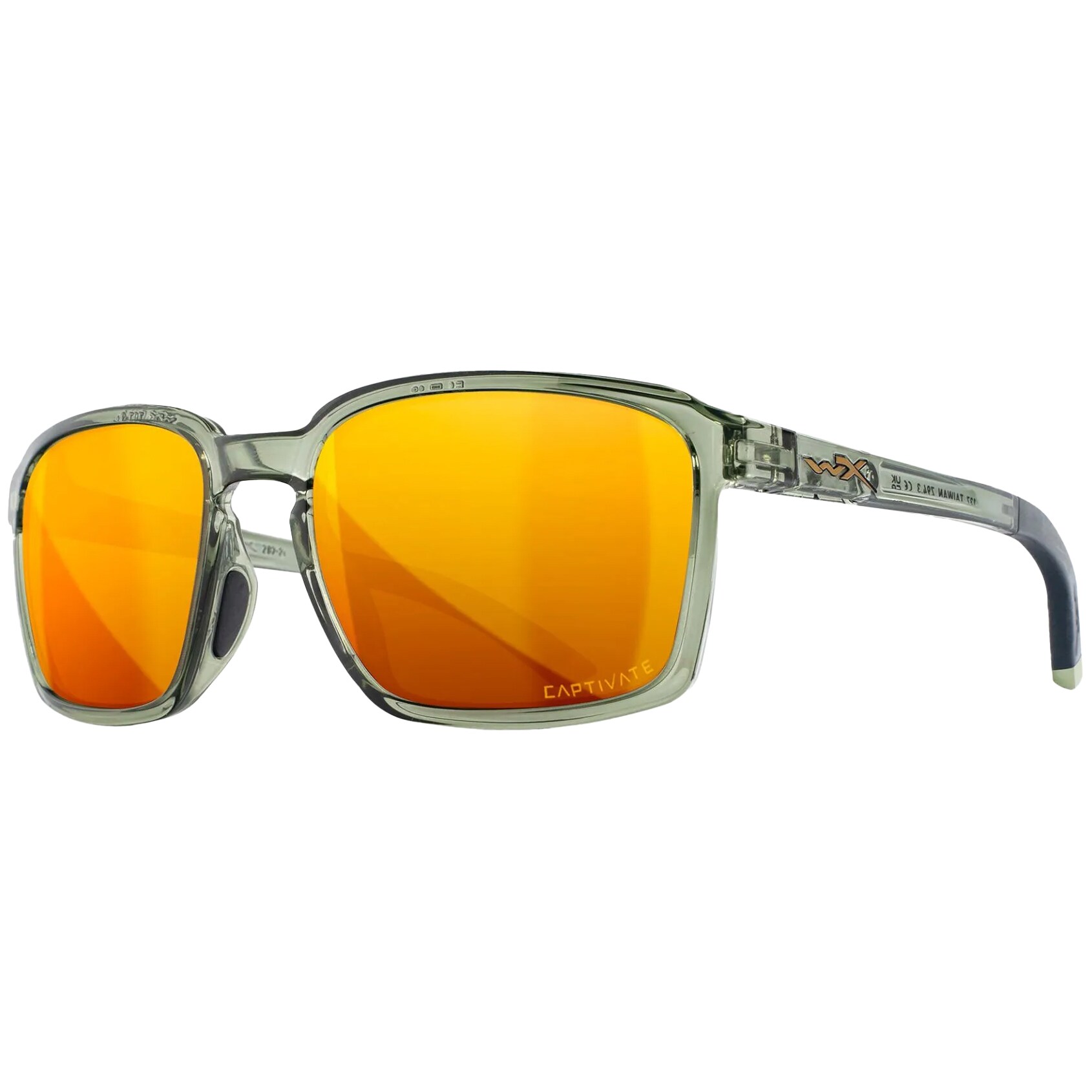 Okulary Wiley X Alfa - Captivate Polarized Bronze Mirror/Gloss Crystal Light Olive/Grey