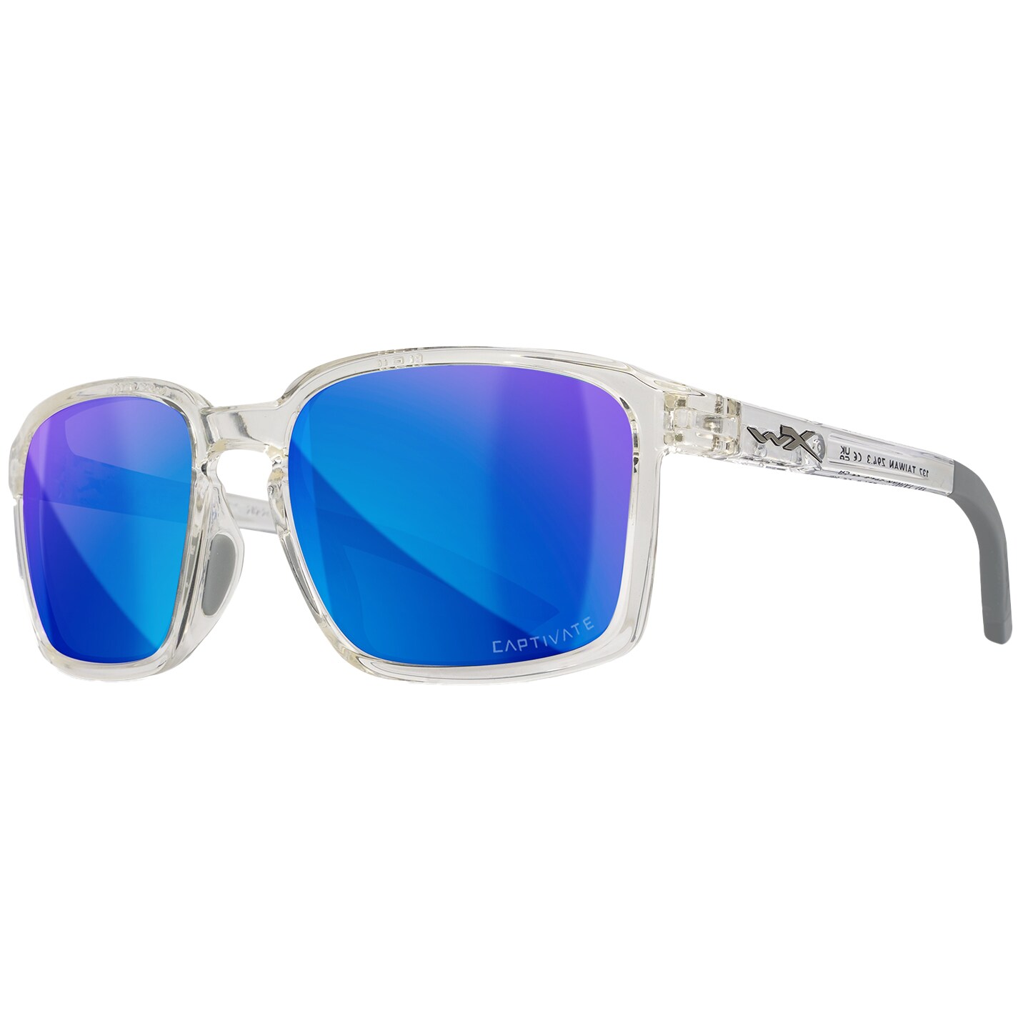 Okulary Wiley X Alfa - Captivate Polarized Blue Mirror/Gloss Clear Crystal