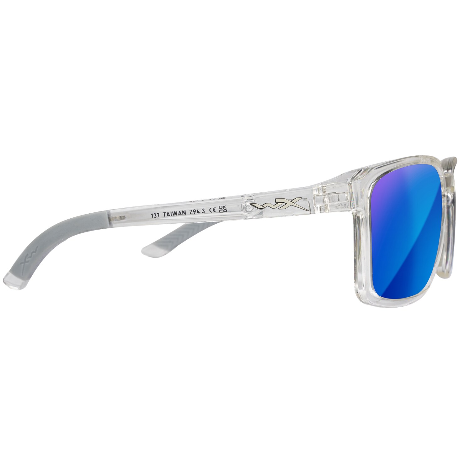 Okulary Wiley X Alfa - Captivate Polarized Blue Mirror/Gloss Clear Crystal