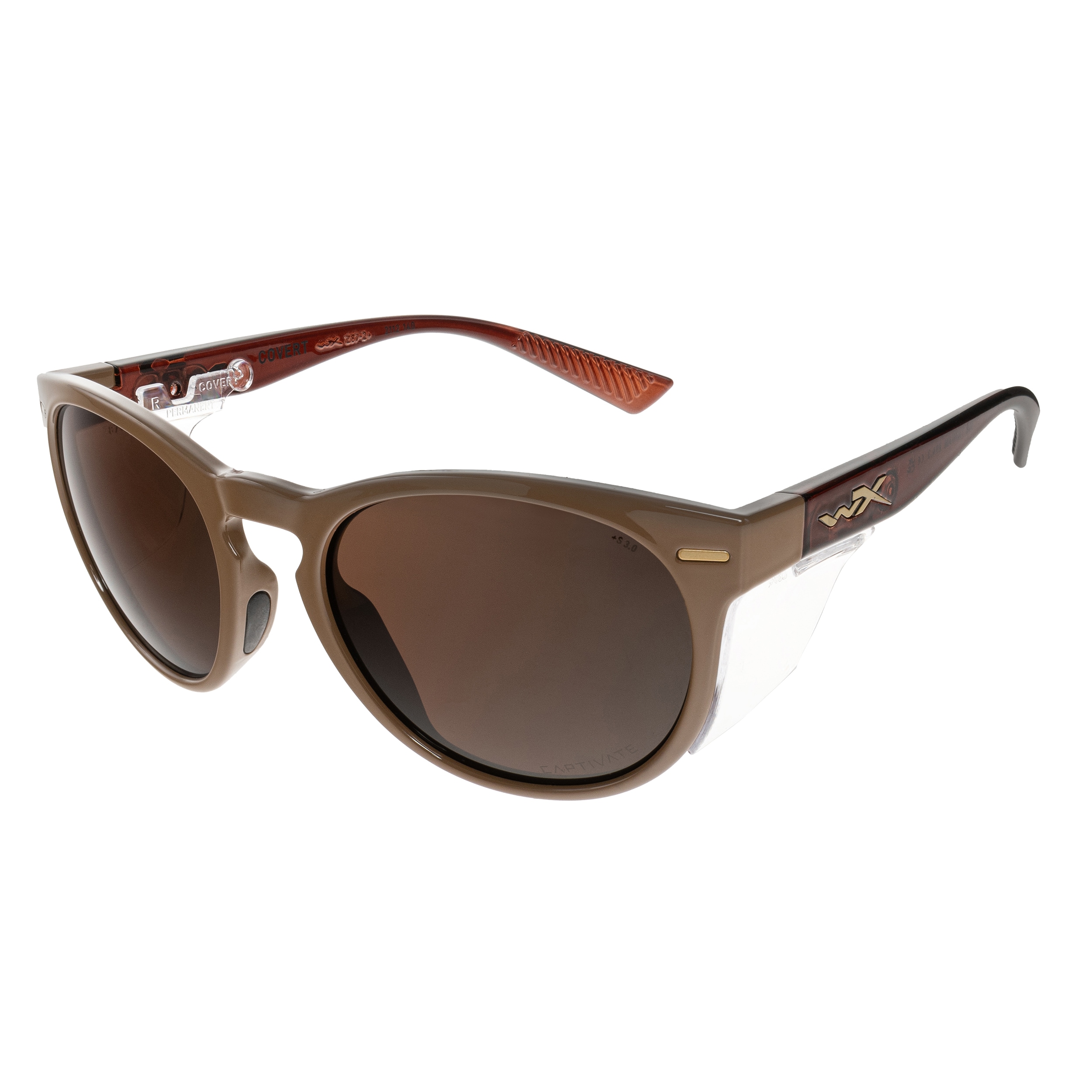 Okulary damskie Wiley X Covert - Captivate Polarized Copper/ Gloss Coffee Crystal Brown