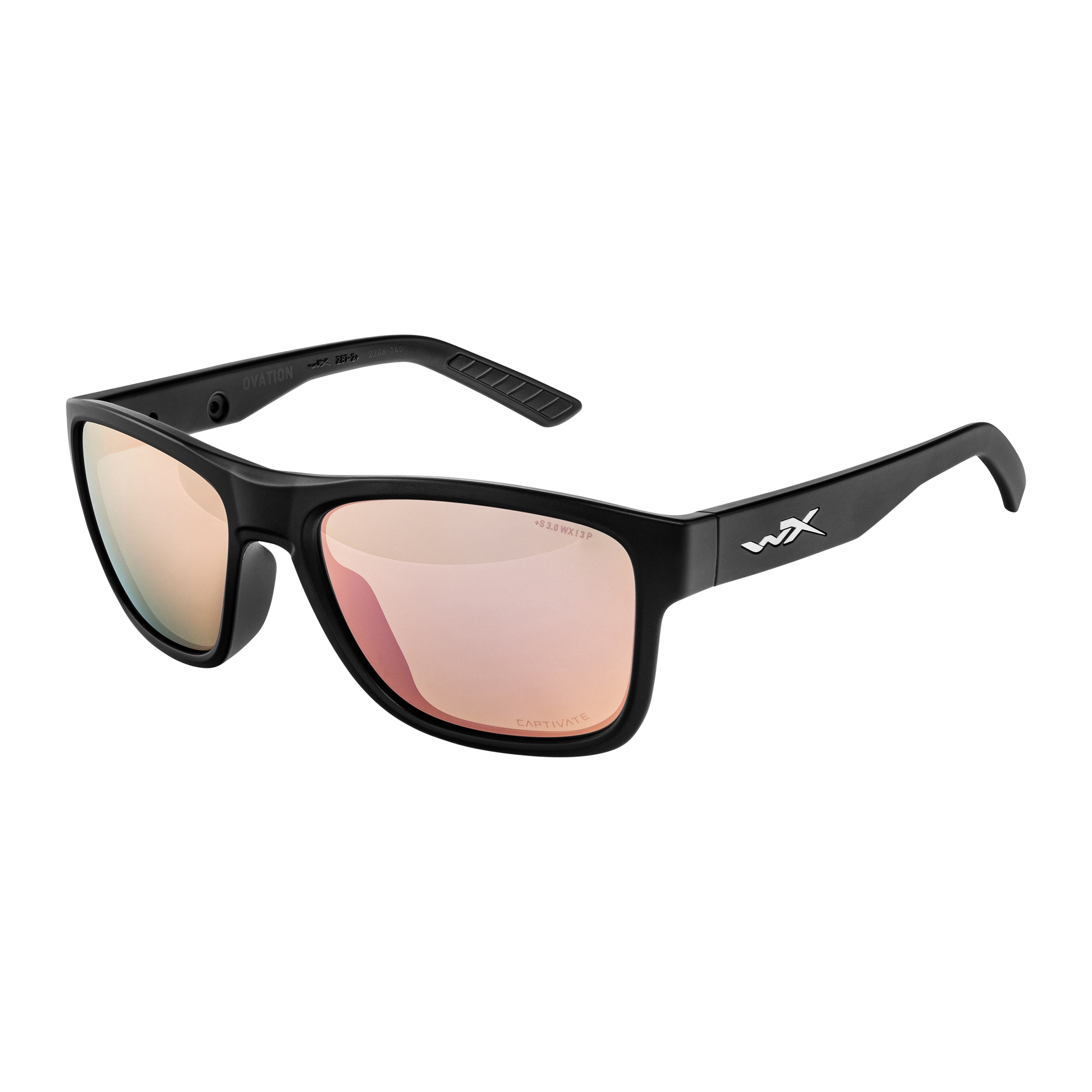 Okulary Wiley X Ovation - Captivate Polarized Rose Gold Mirror/Matte Black