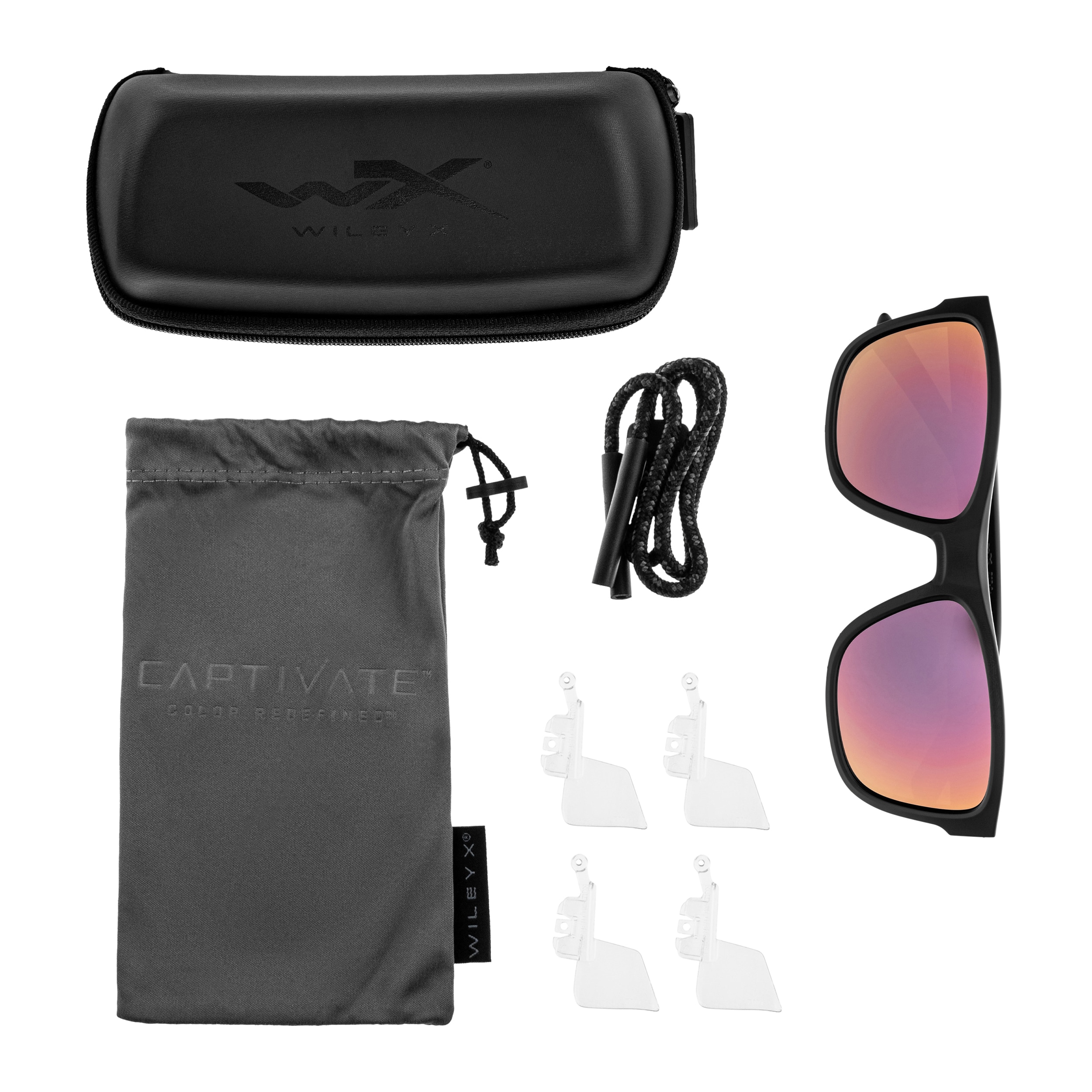 Okulary Wiley X Ovation - Captivate Polarized Rose Gold Mirror/Matte Black