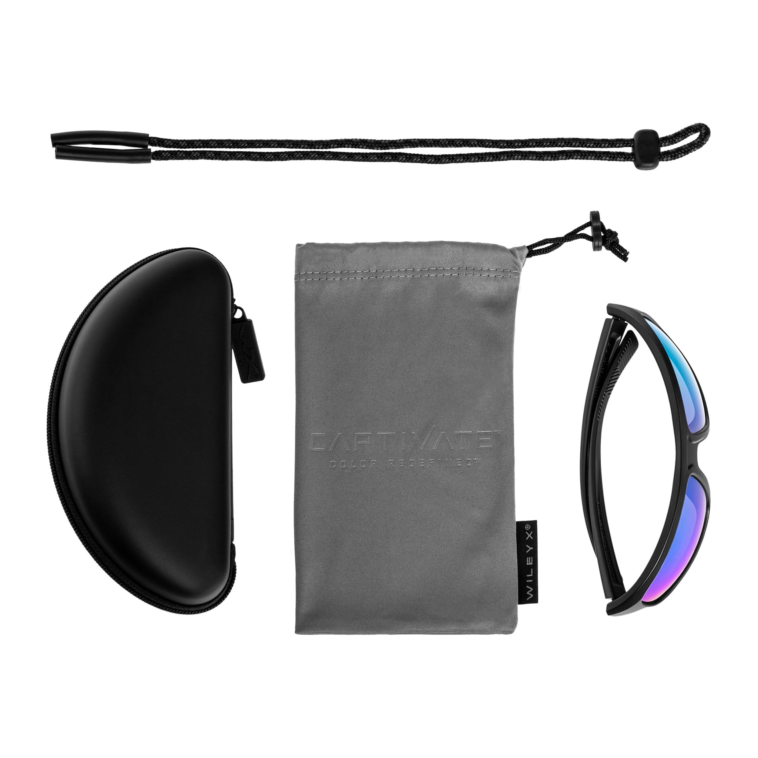 Okulary taktyczne Wiley X Contend - Captivate Polarized Blue Mirror/Matte Graphite