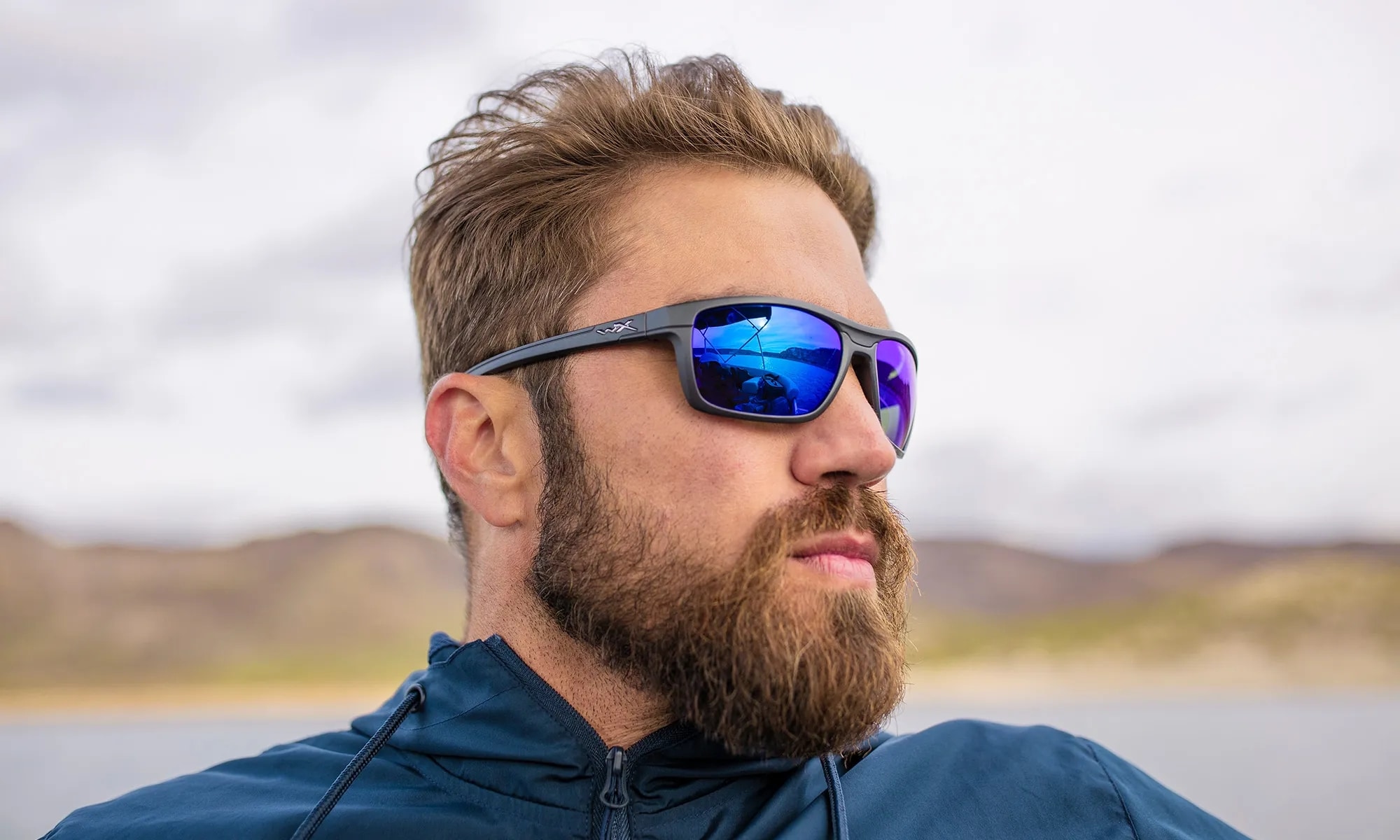 Okulary Wiley X Kingpin - Captivate Polarized Blue Mirror/Matte Graphite