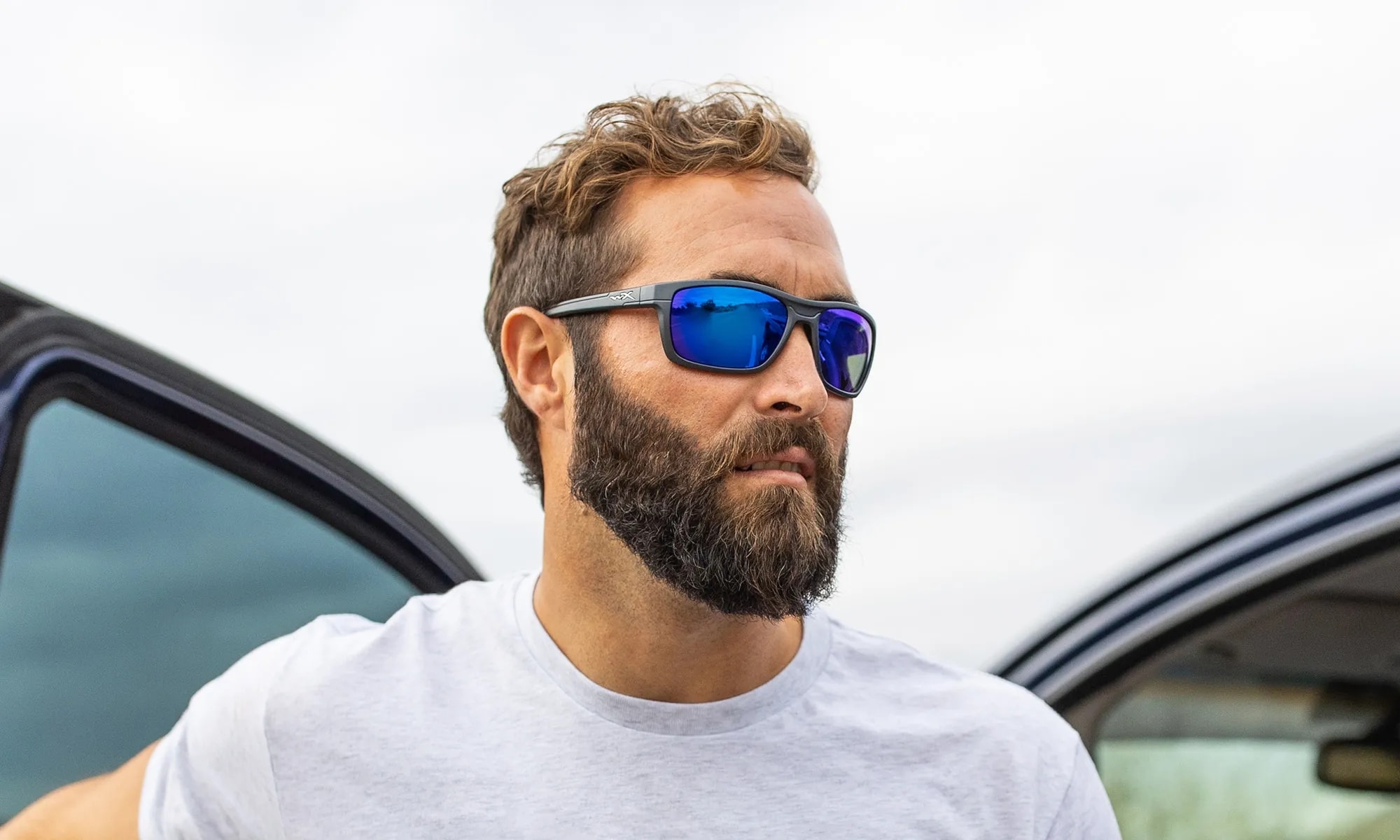 Okulary Wiley X Kingpin - Captivate Polarized Blue Mirror/Matte Graphite