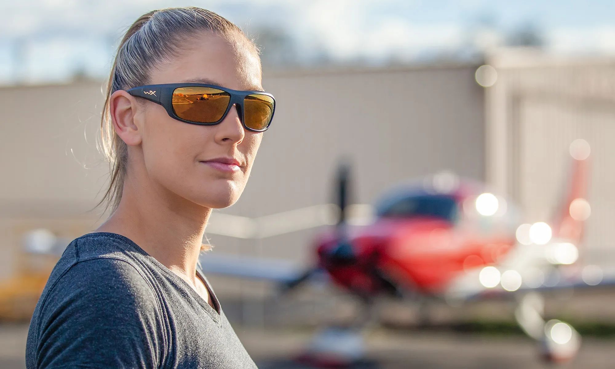 Okulary taktyczne Wiley X Omega - Captivate Polarized Bronze Mirror/Matte Black​​​​​​​