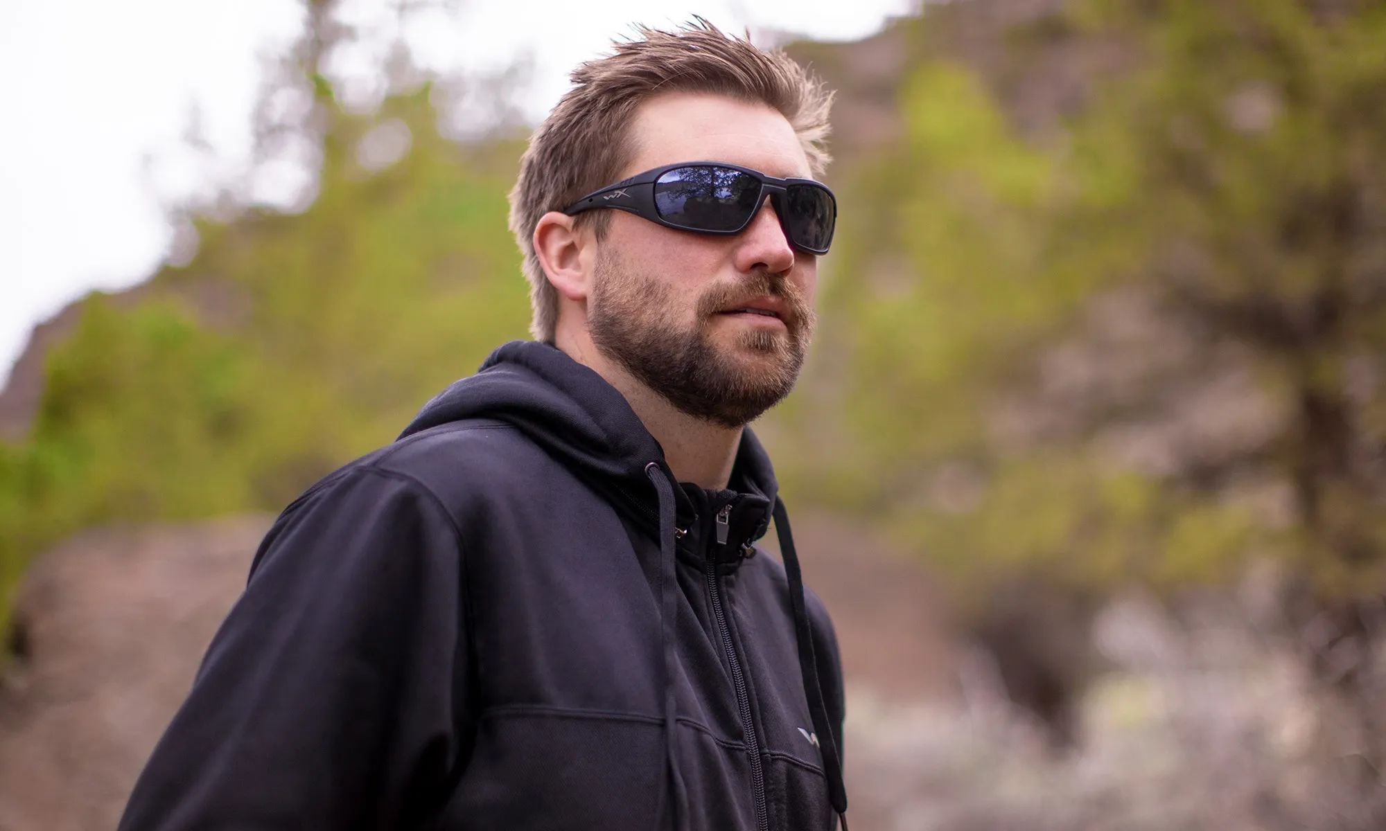 Okulary taktyczne Wiley X Boss - Grey Silver Flash/Matte Black