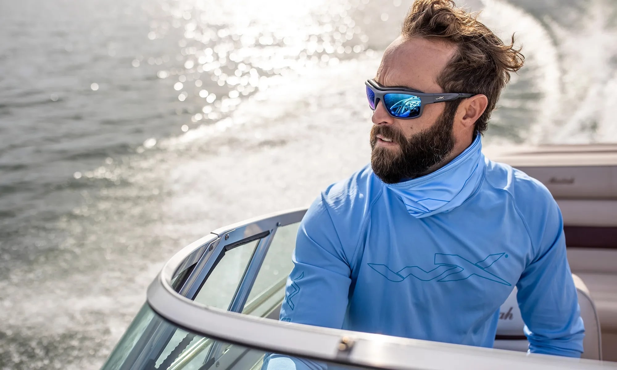 Okulary taktyczne Wiley X Ozone - Captivate Polarized Blue Mirror/Matte Grey