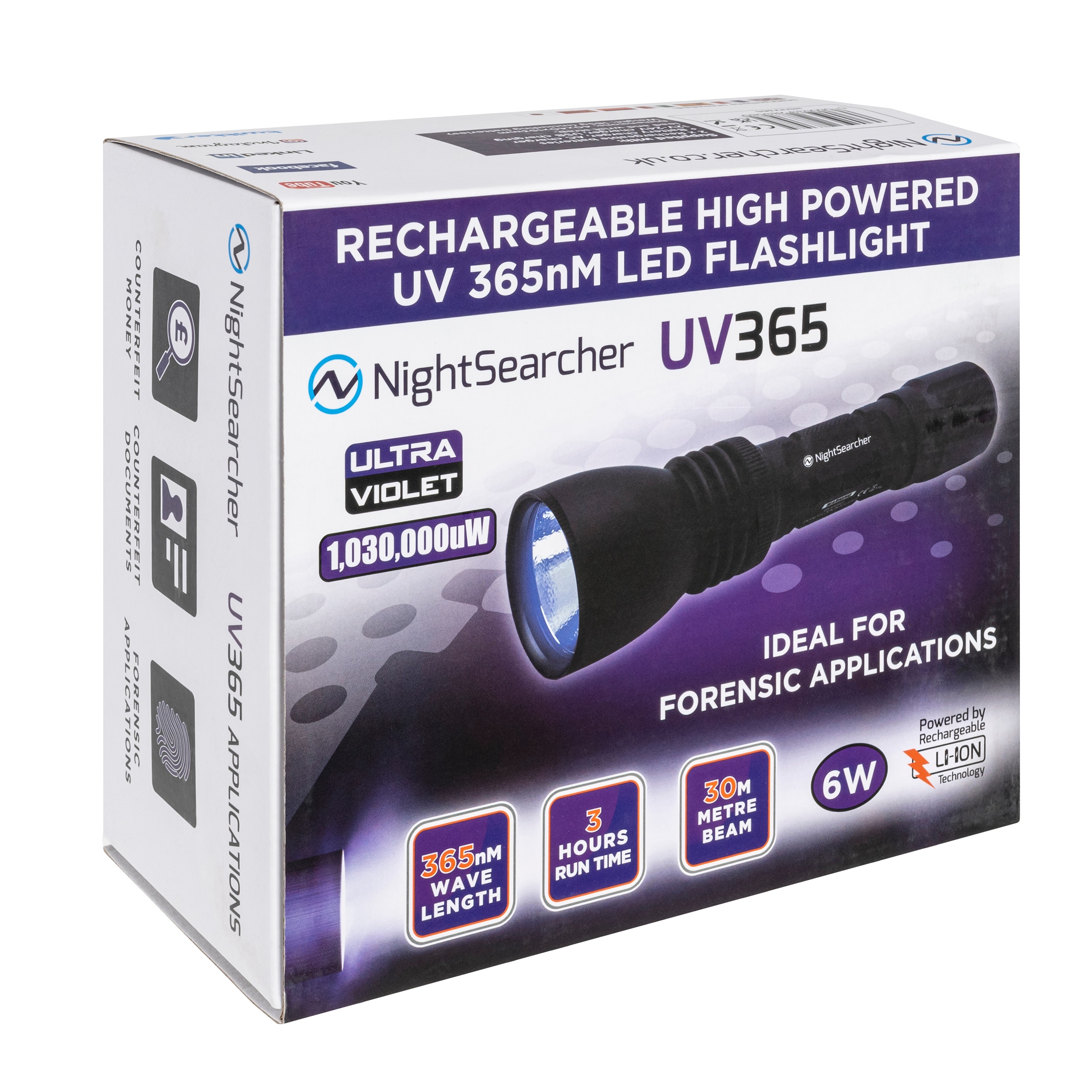 Ліхтарик NightSearcher UV365 - 365 nm