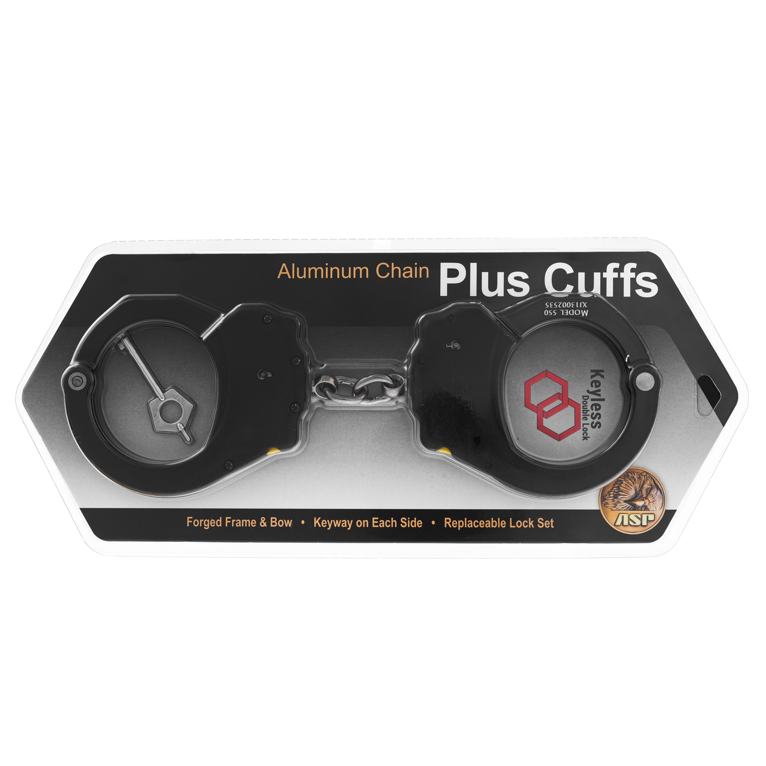 Kajdanki łańcuszkowe ASP Ultra Plus Aluminium 1 Pawl - Black
