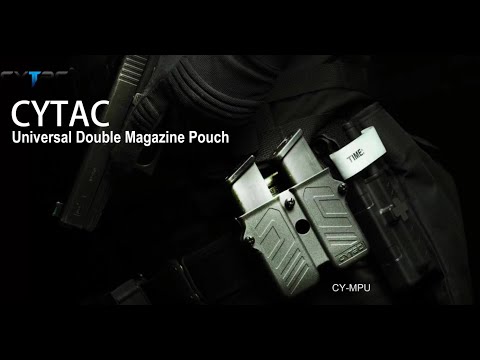 Універсальний подвійний підсумок Cytac на магазини для пістолетів з поясною платформою- Khaki 