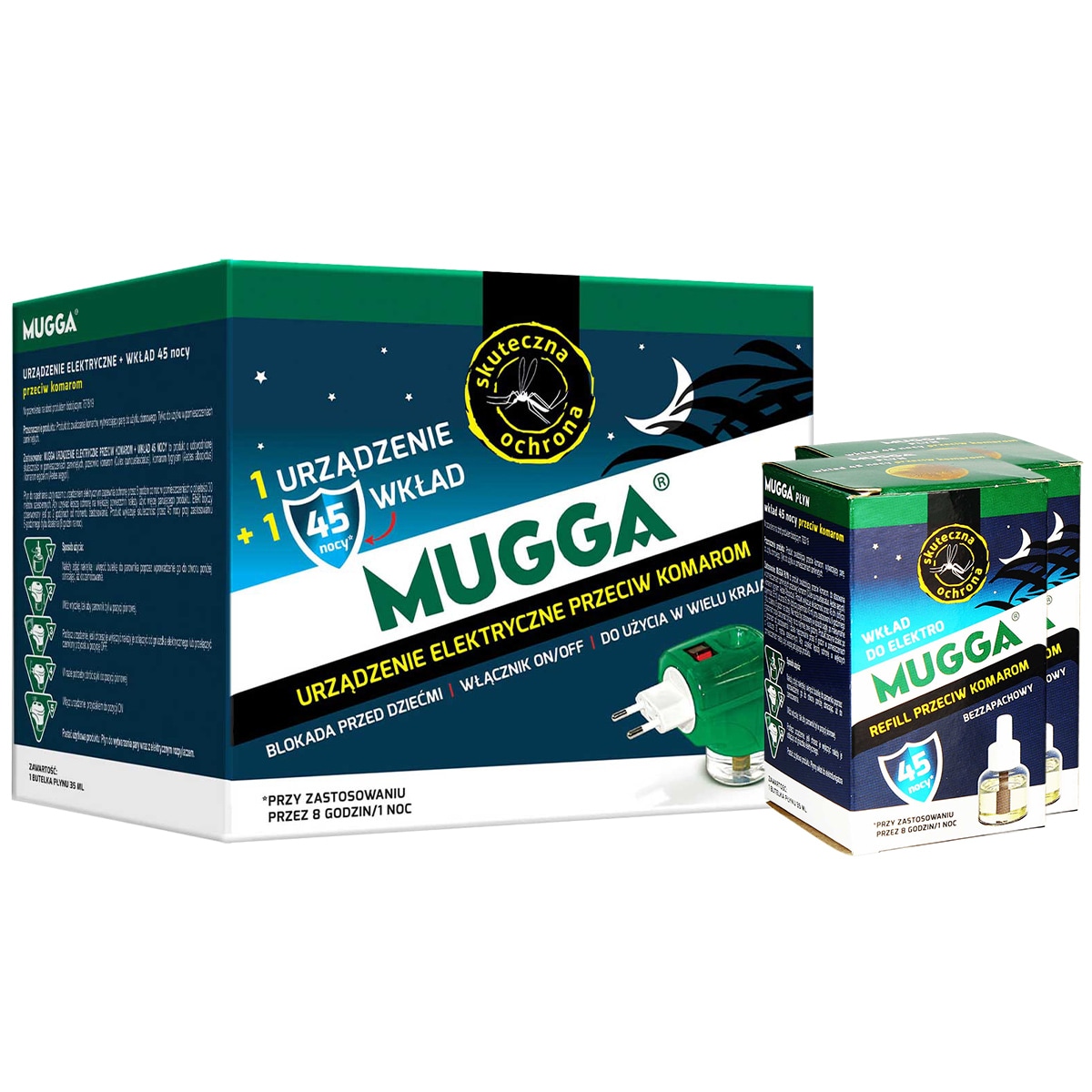 Elektrofumigator Mugga z wkładem 45N - 35 ml + 2 wkłady