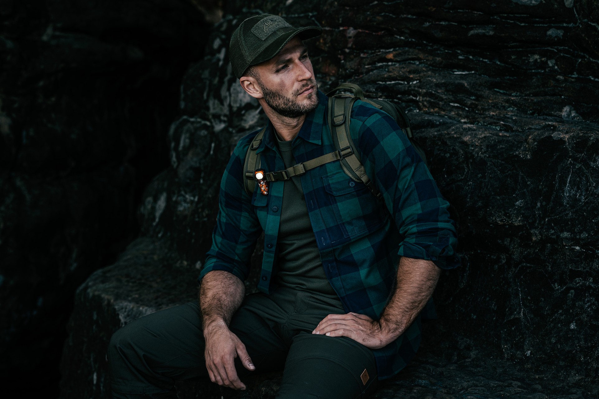 Koszula Helikon GreyMan - Moss Green Checkered