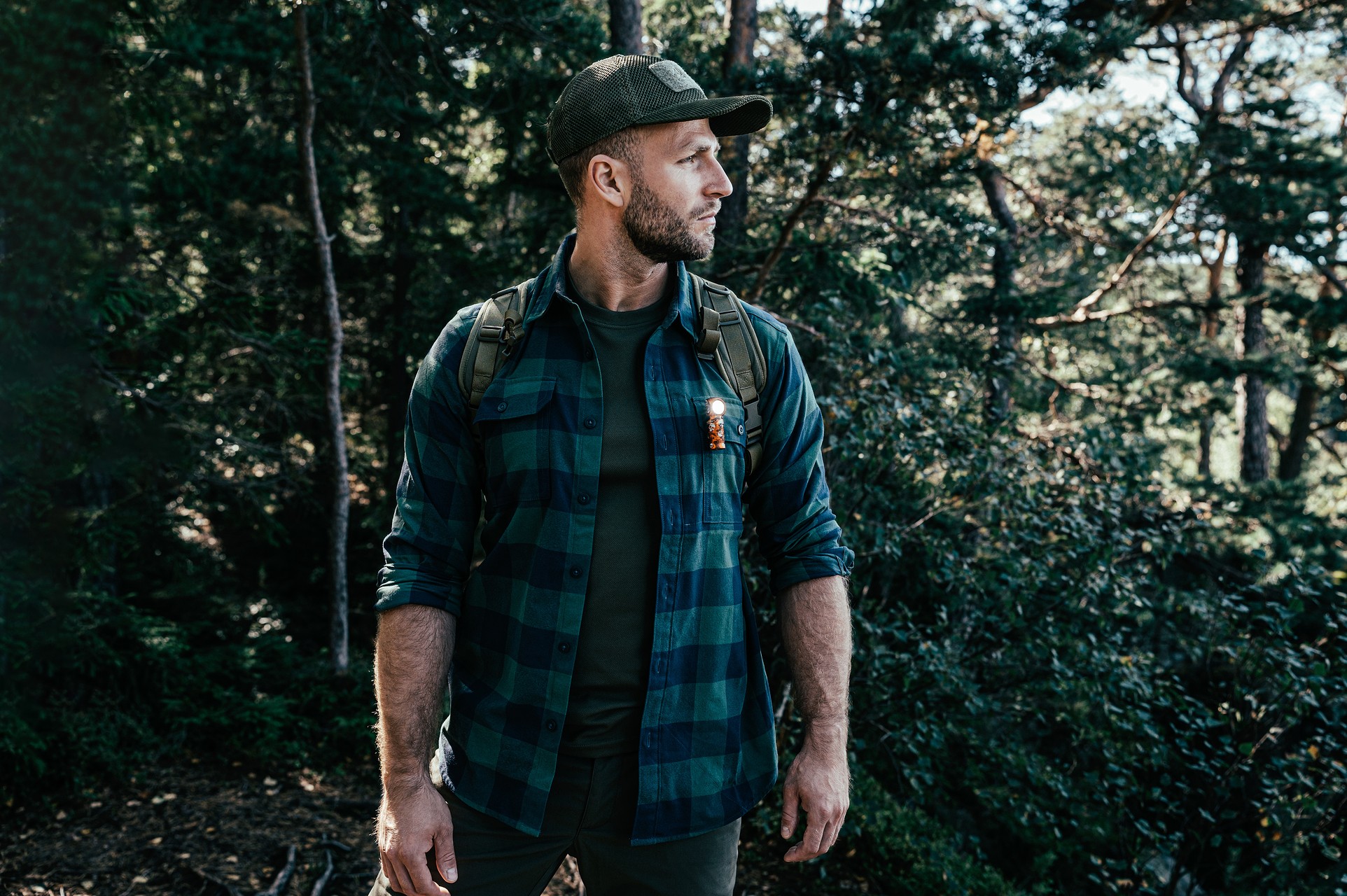 Koszula Helikon GreyMan - Moss Green Checkered