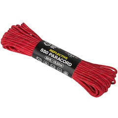 Linka Atwood Rope MFG 550 Paracord Reflective 15 m - Red