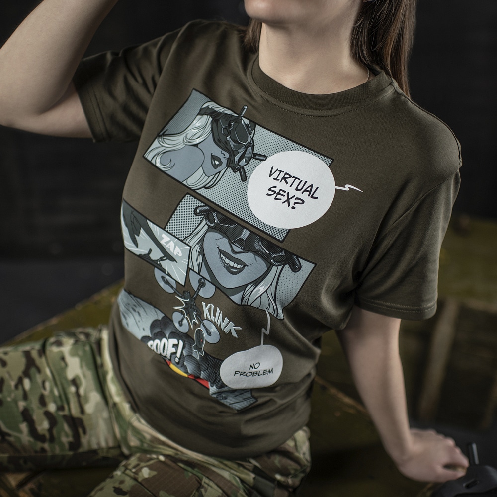 Koszulka T-shirt M-Tac Comics Drone Girl - Dark Olive