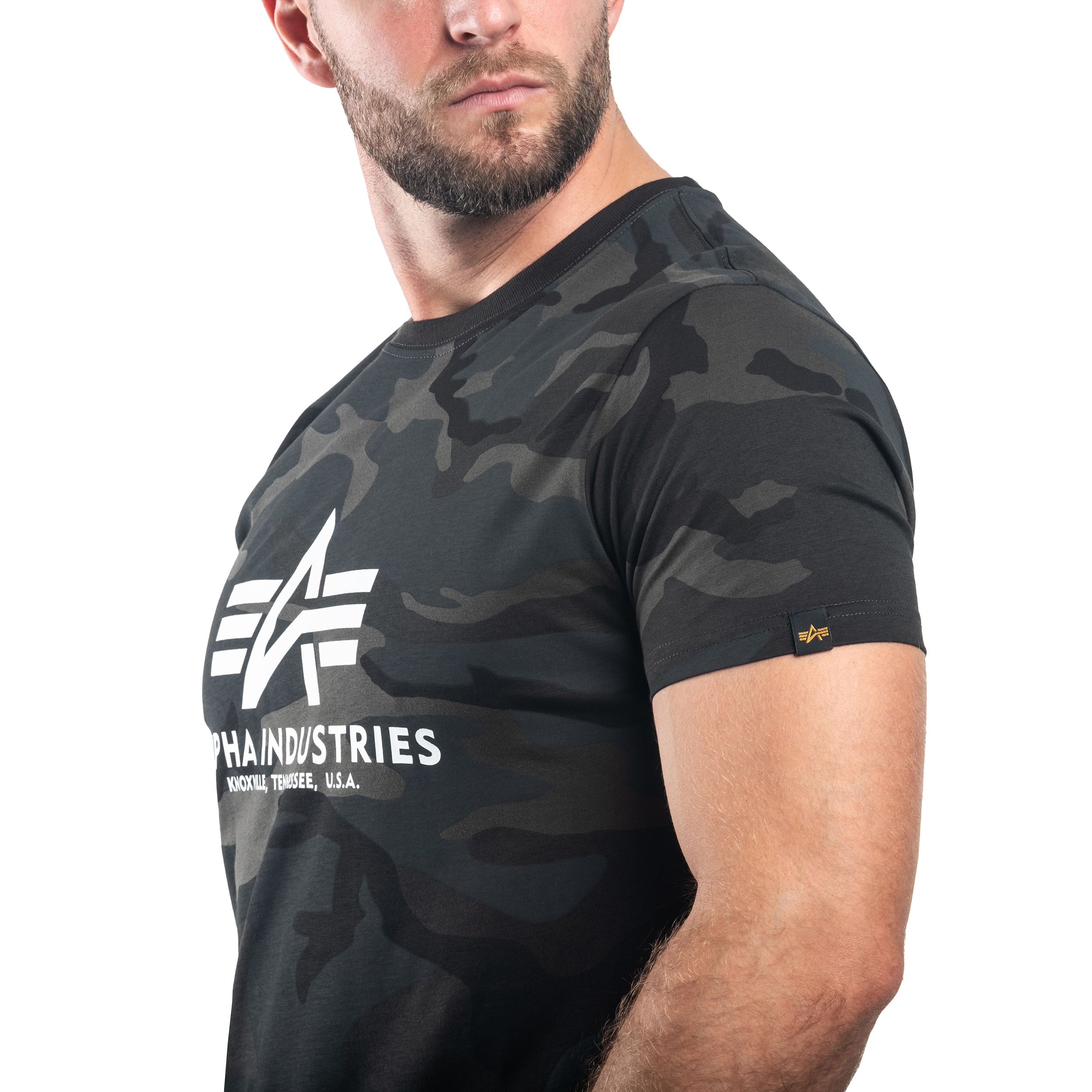 Koszulka T-shirt Alpha Industries Basic - Black Camo