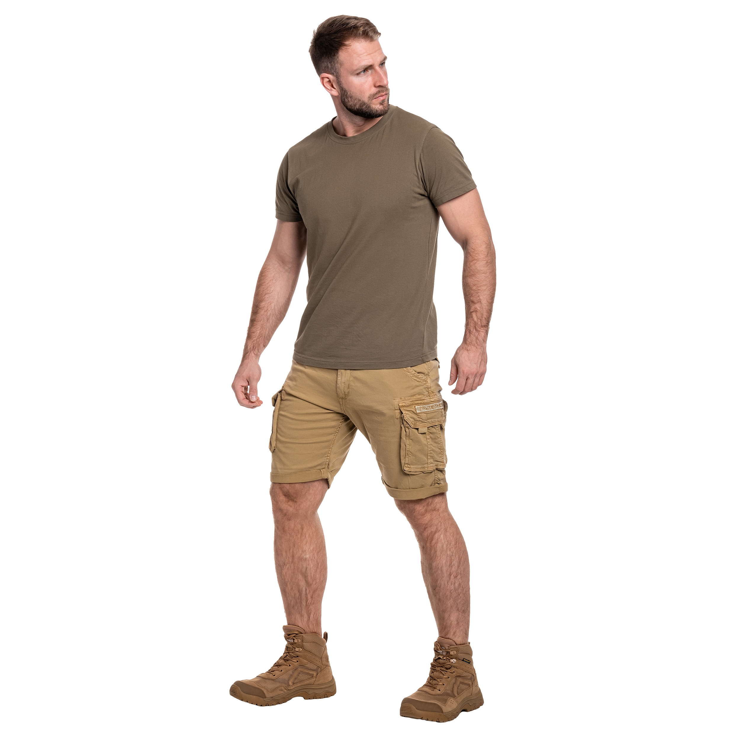 Szorty Alpha Industries Crew Short - Khaki