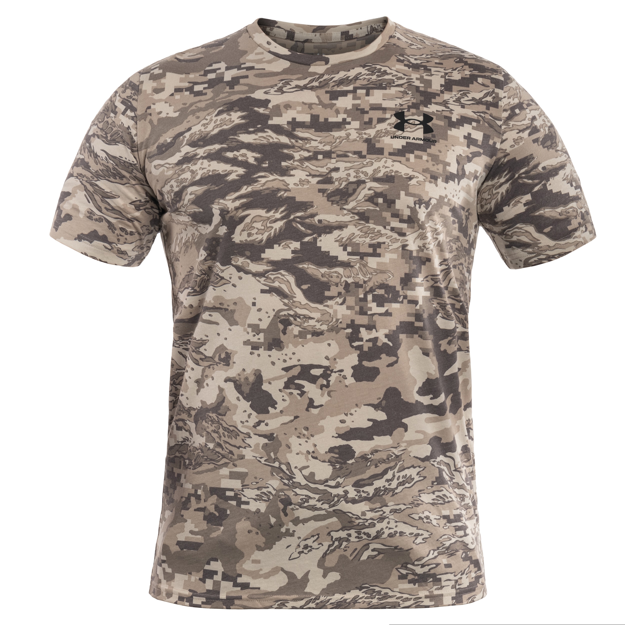 Koszulka T-shirt Under Armour ABC Camo Short Sleeve - Timberwolf Taupe/Black