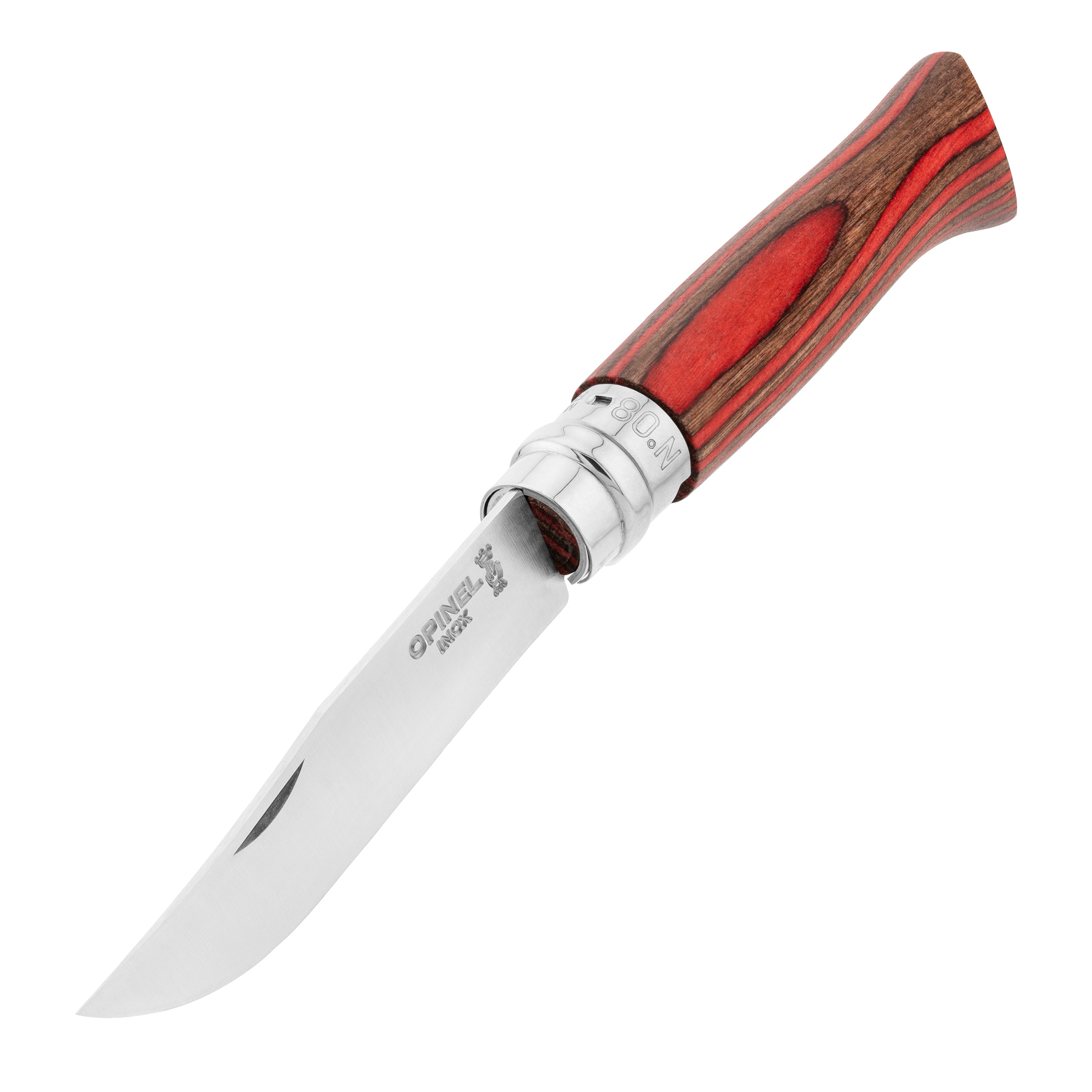 Nóż składany Opinel No.8 Laminated Inox - Red Natural