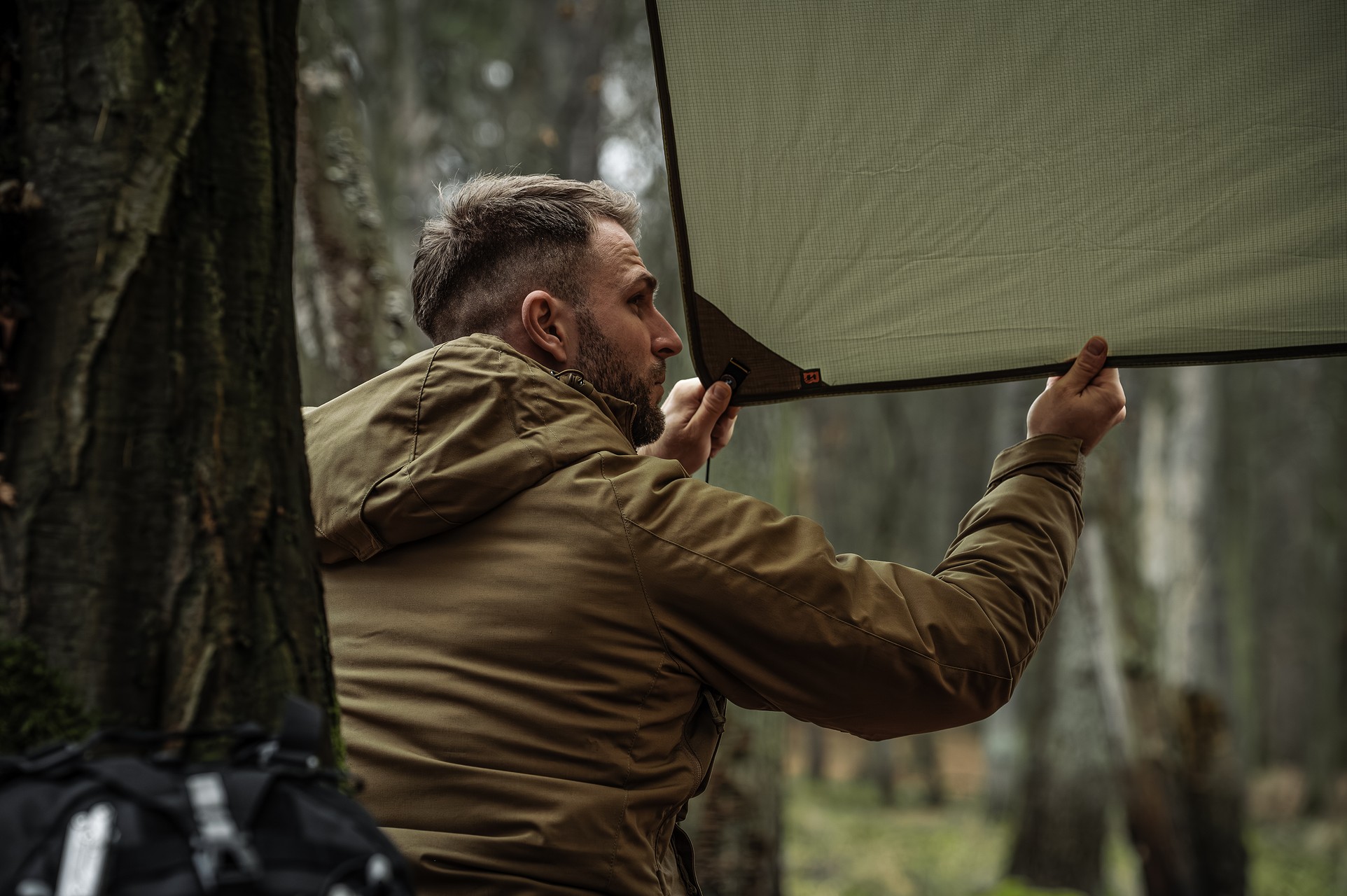 Płachta biwakowa Badger Outdoor X-Rain Tarp Olive