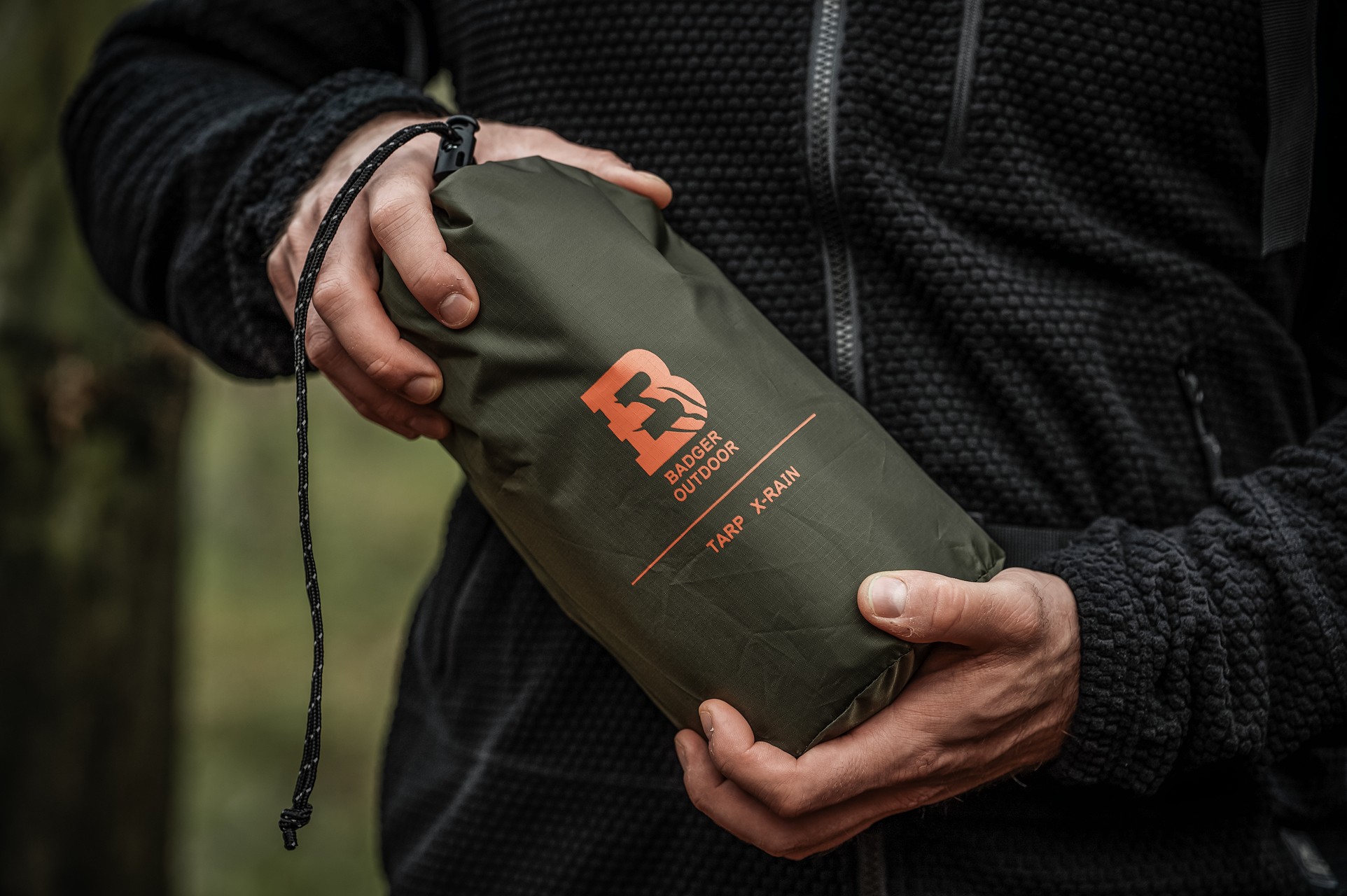 Płachta biwakowa Badger Outdoor X-Rain Tarp Olive