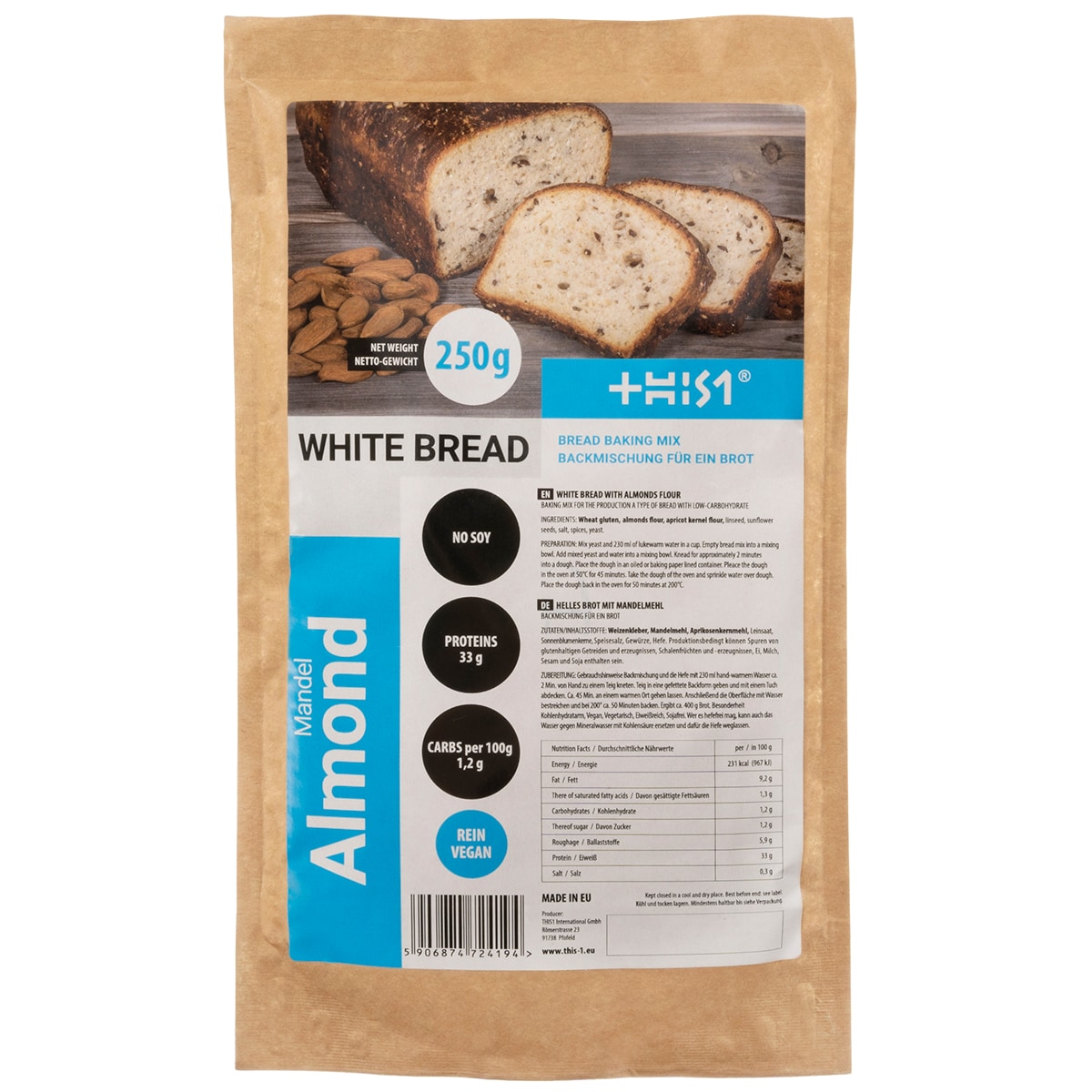 Mieszanka chlebowa This-1 Chleb Proteinowy - migdałowy 