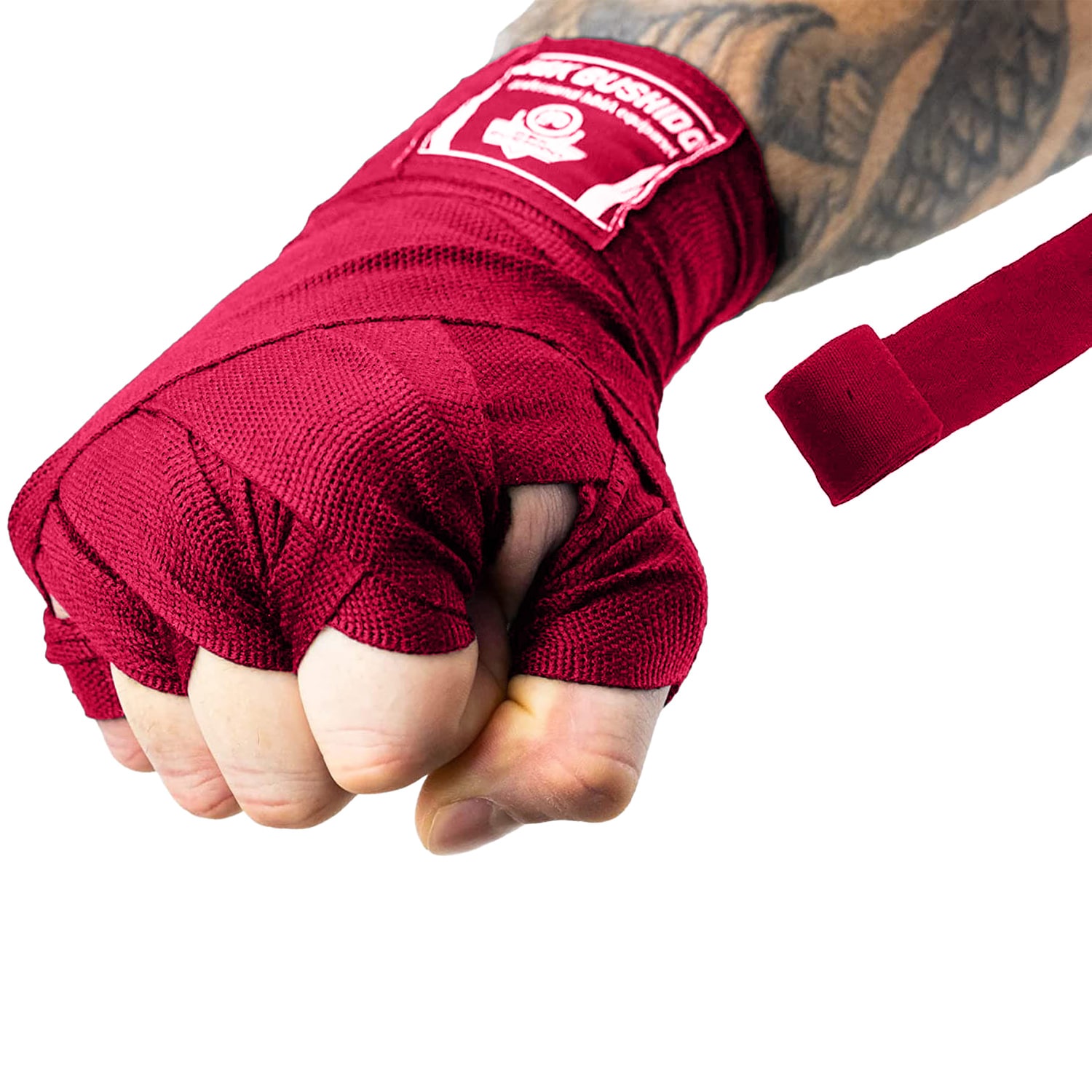 Bandaże bokserskie DBX Bushido na dłonie i nadgarstki 2 x 4 m - Czerwone