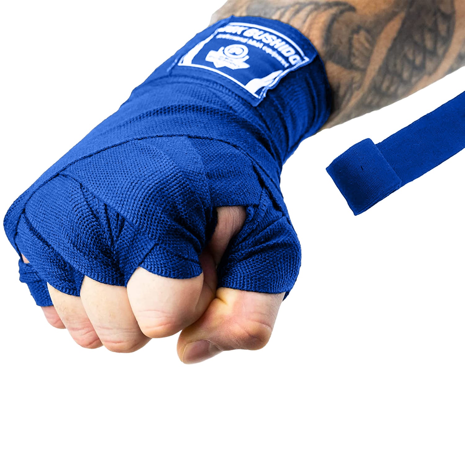 Bandaże bokserskie DBX Bushido na dłonie i nadgarstki 2 x 4 m - Niebieskie
