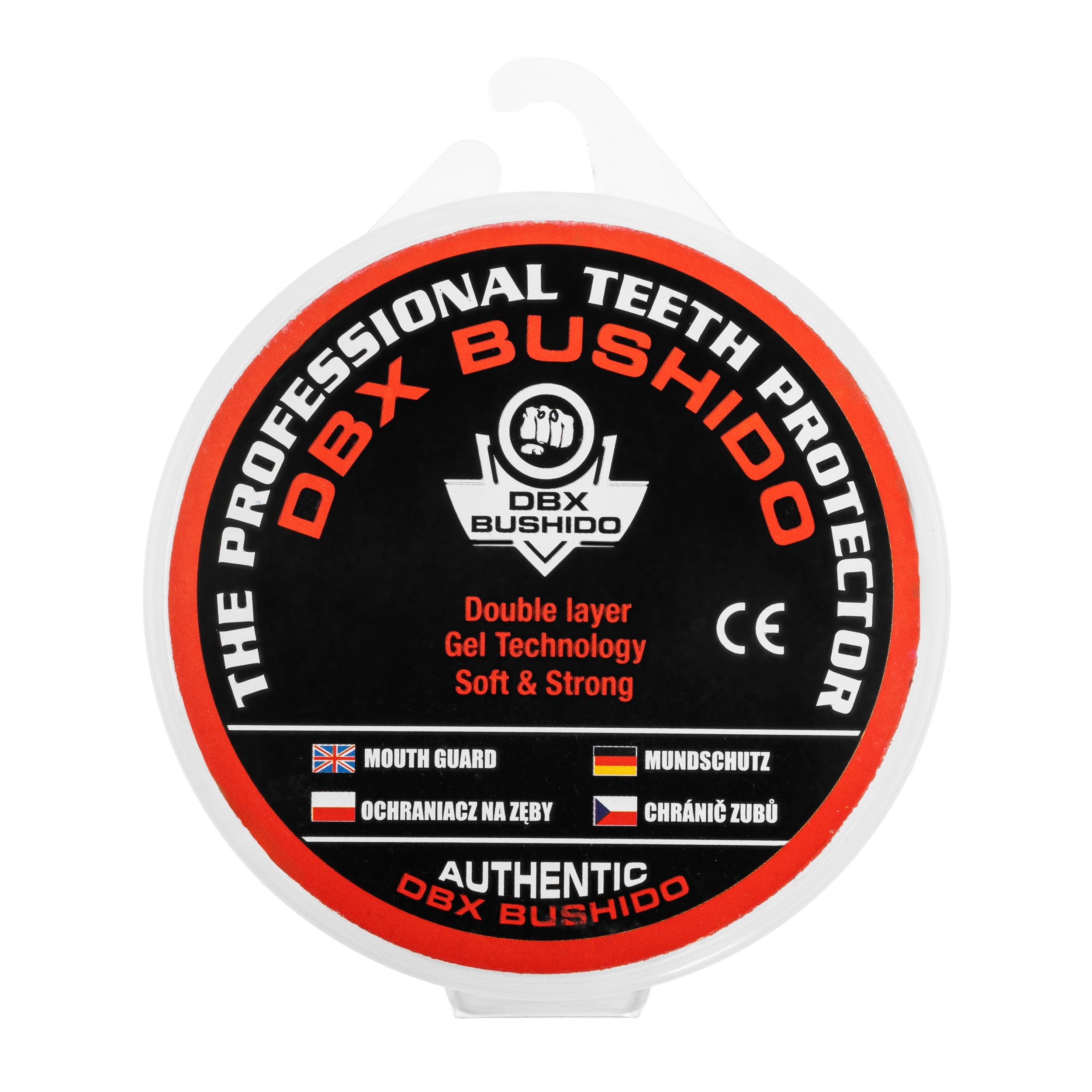 Ochraniacz na zęby DBX Bushido GelTech żelowy - Czarny/Czerwony