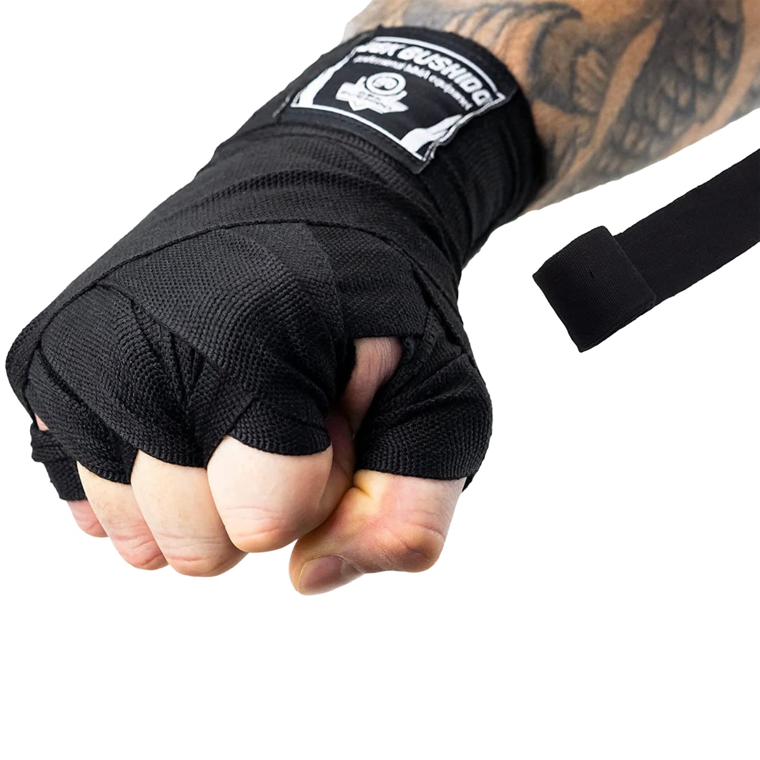 Bandaże bokserskie DBX Bushido na dłonie i nadgarstki 2 x 2 m - Czarne