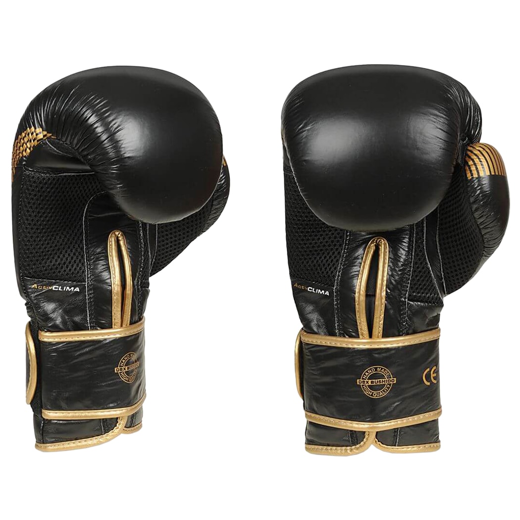 Боксерські рукавиці DBX Bushido B-2V13 10 oz - Чорно-золотисті