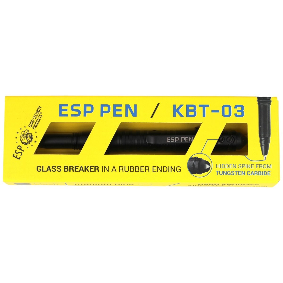 ESP KBT-03-T Tactical Pen - Titanium Blue
