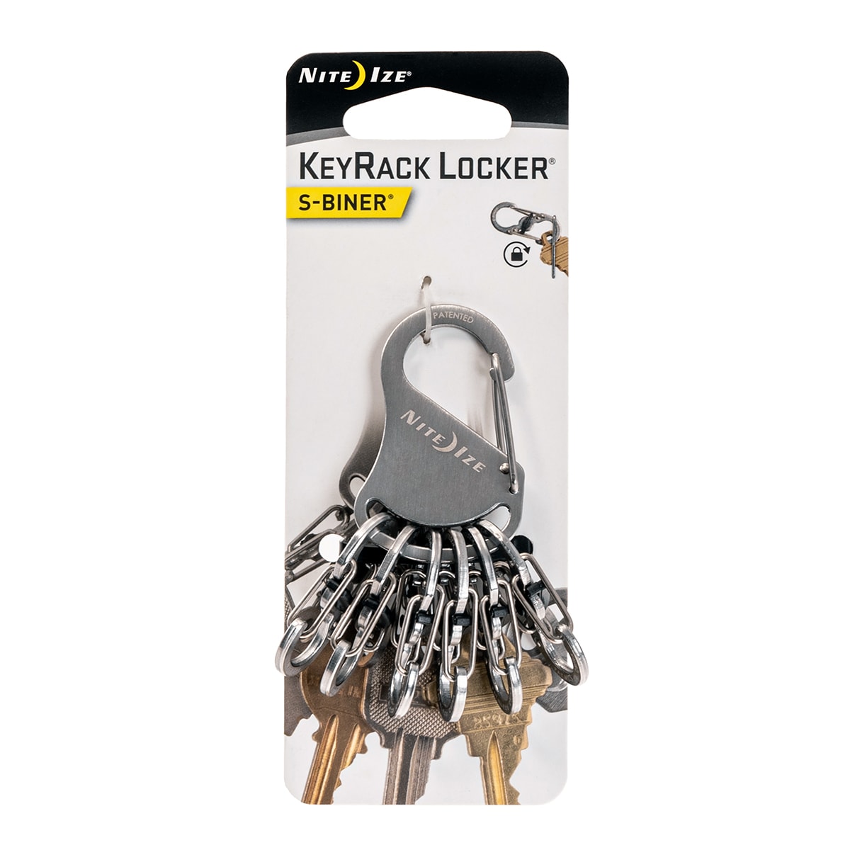 Брелок/Привіска Nite Ize S-Biner KeyRack Locker - Срібний KLK-11-R3