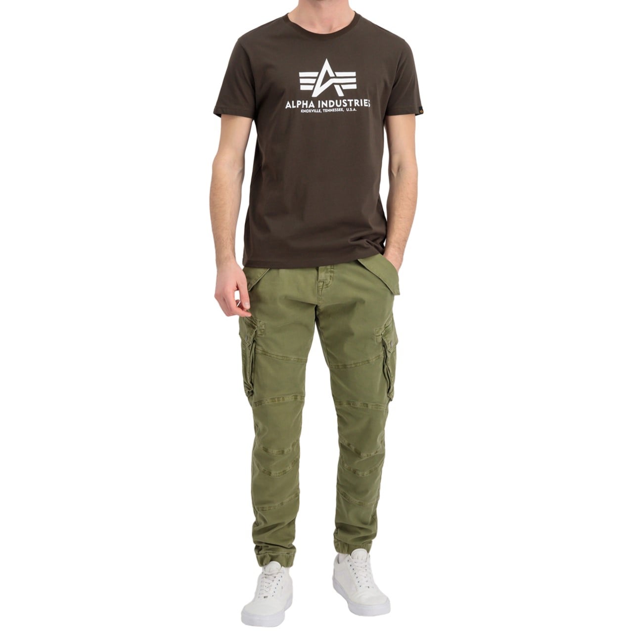 Koszulka T-shirt Alpha Industries Basic - Black/Olive