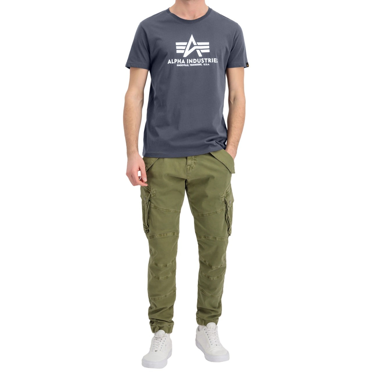 Koszulka T-shirt Alpha Industries Basic - Grey/Black